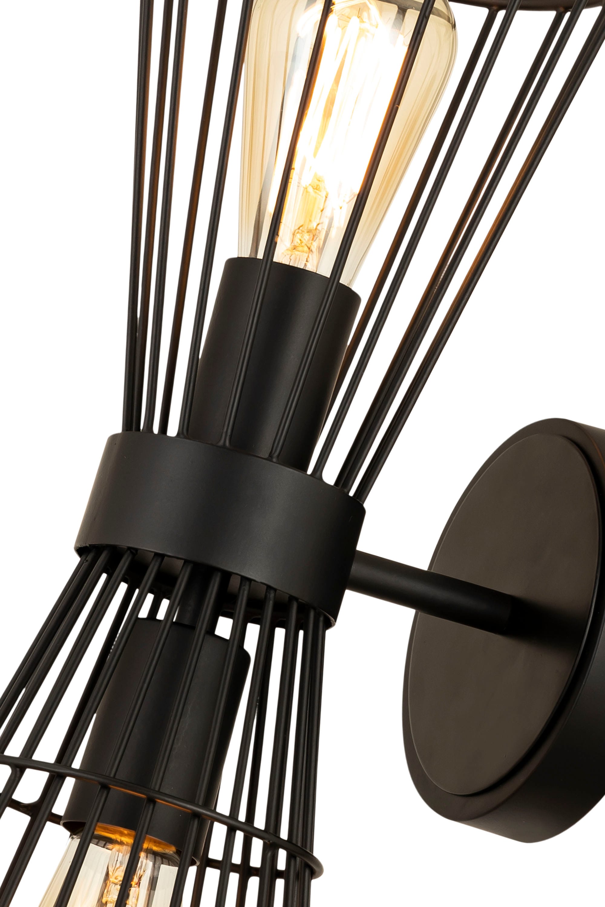 Alito 17.5" Black Iron Dimmable Wall Sconce