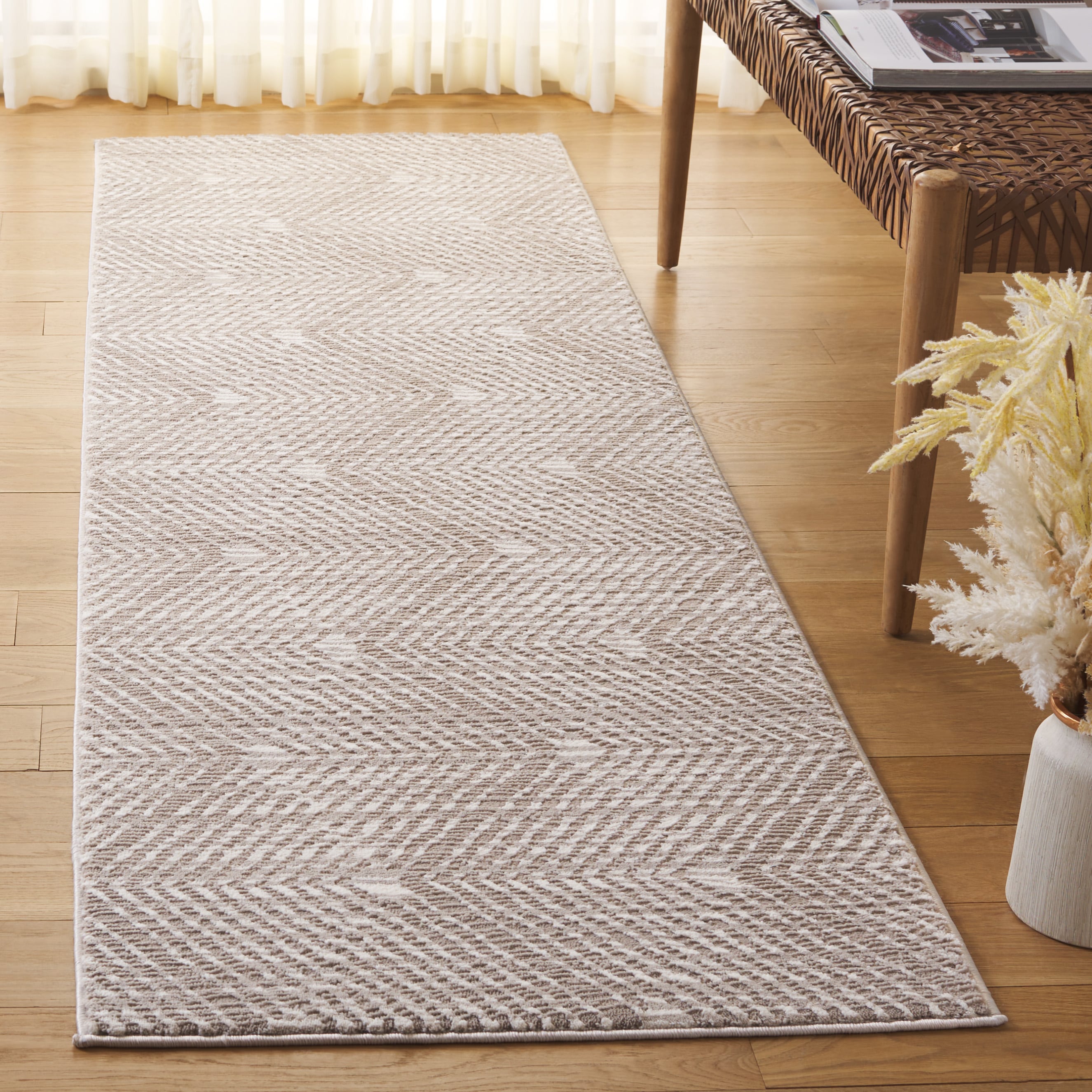 Revive 120E Taupe / Ivory 2 x 8 Rectangular Runner rug