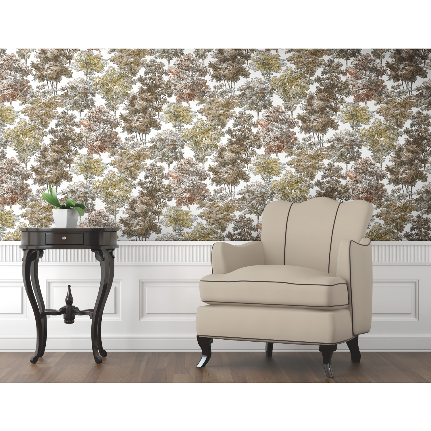 RoomMates RMK11616WP 28.18-Sq. Feet Yellow Vinyl Ivy/Vines Self-adhesive Peel and Stick Wallpaper