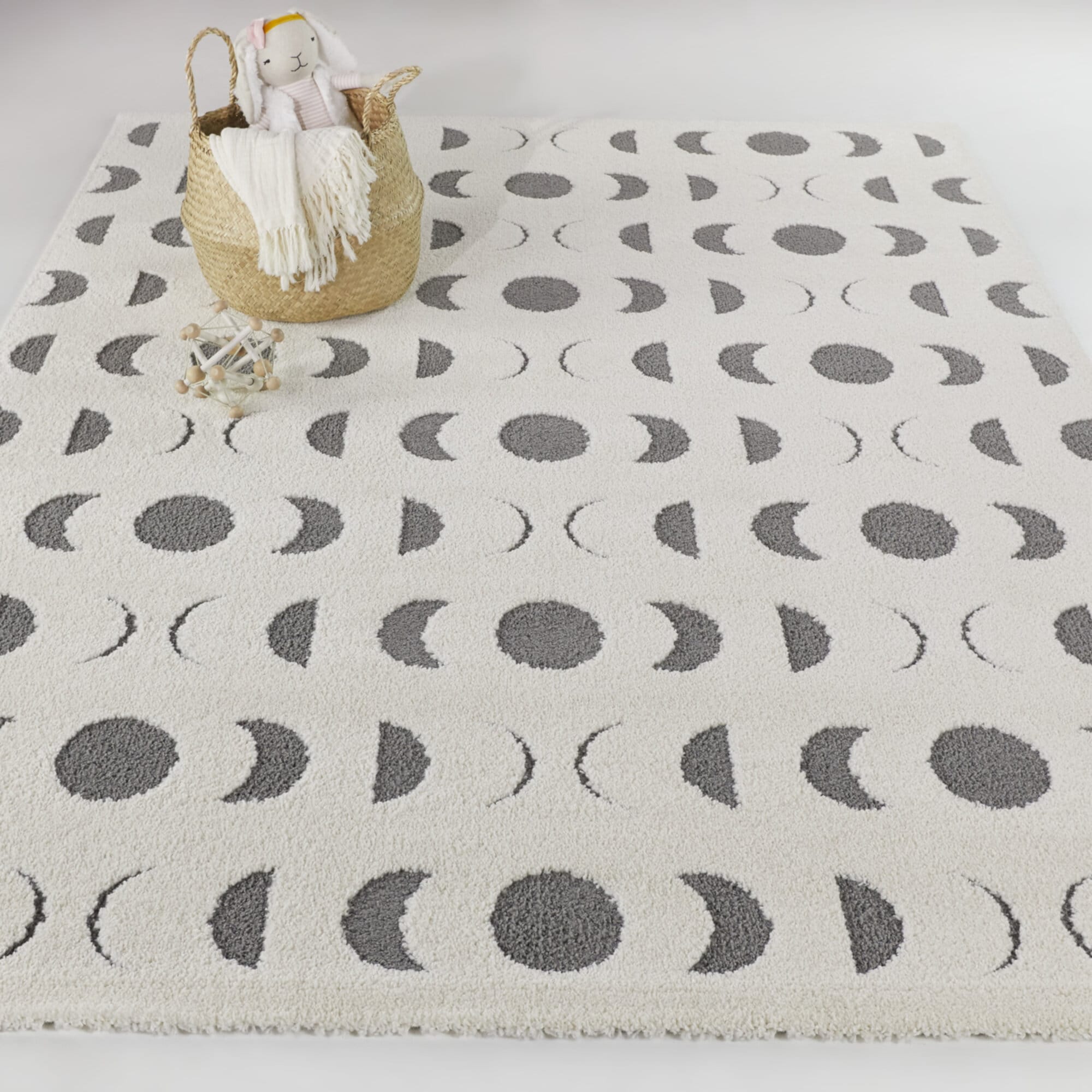 Balta 3101462 5 x 6 (ft) Polyester/Polypropylene Cream Rectangular Indoor Geometric Mid-Century Modern Area rug