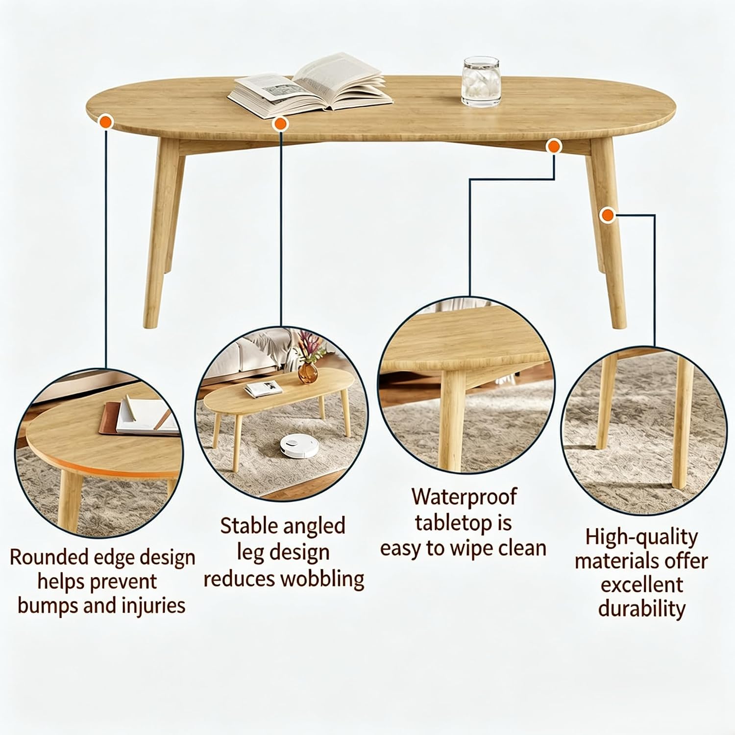 GAOMON CQC-D4OCAGZ9CHB Coffee-Tables - View #3