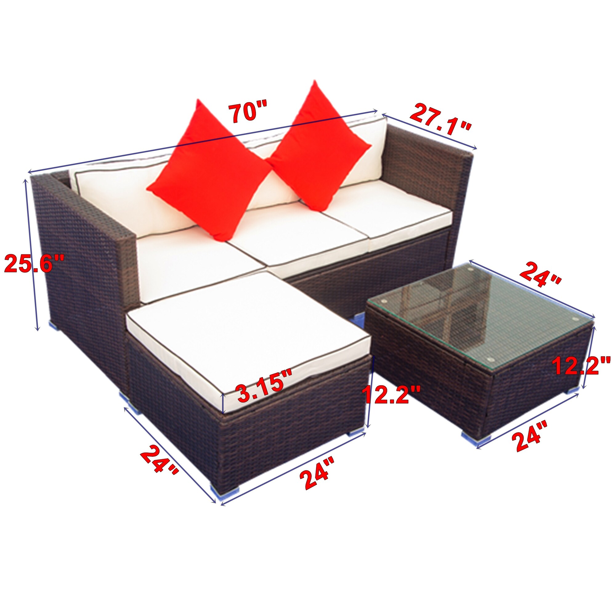 Flynama YC-V-W329-S00004 Patio-Conversation-Sets - View #13