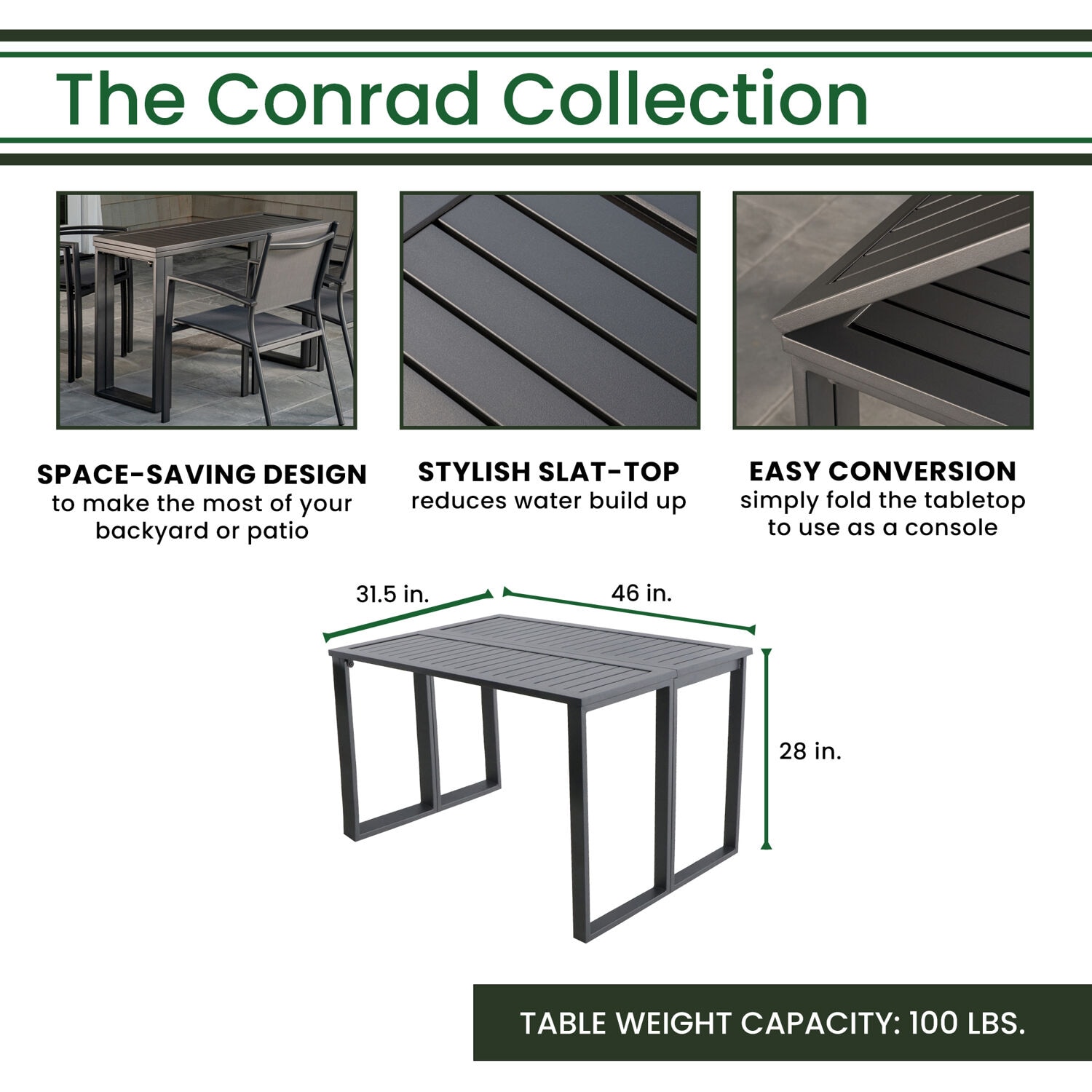 Hanover CONDN5PC-GRY Patio-Dining-Sets - View #2