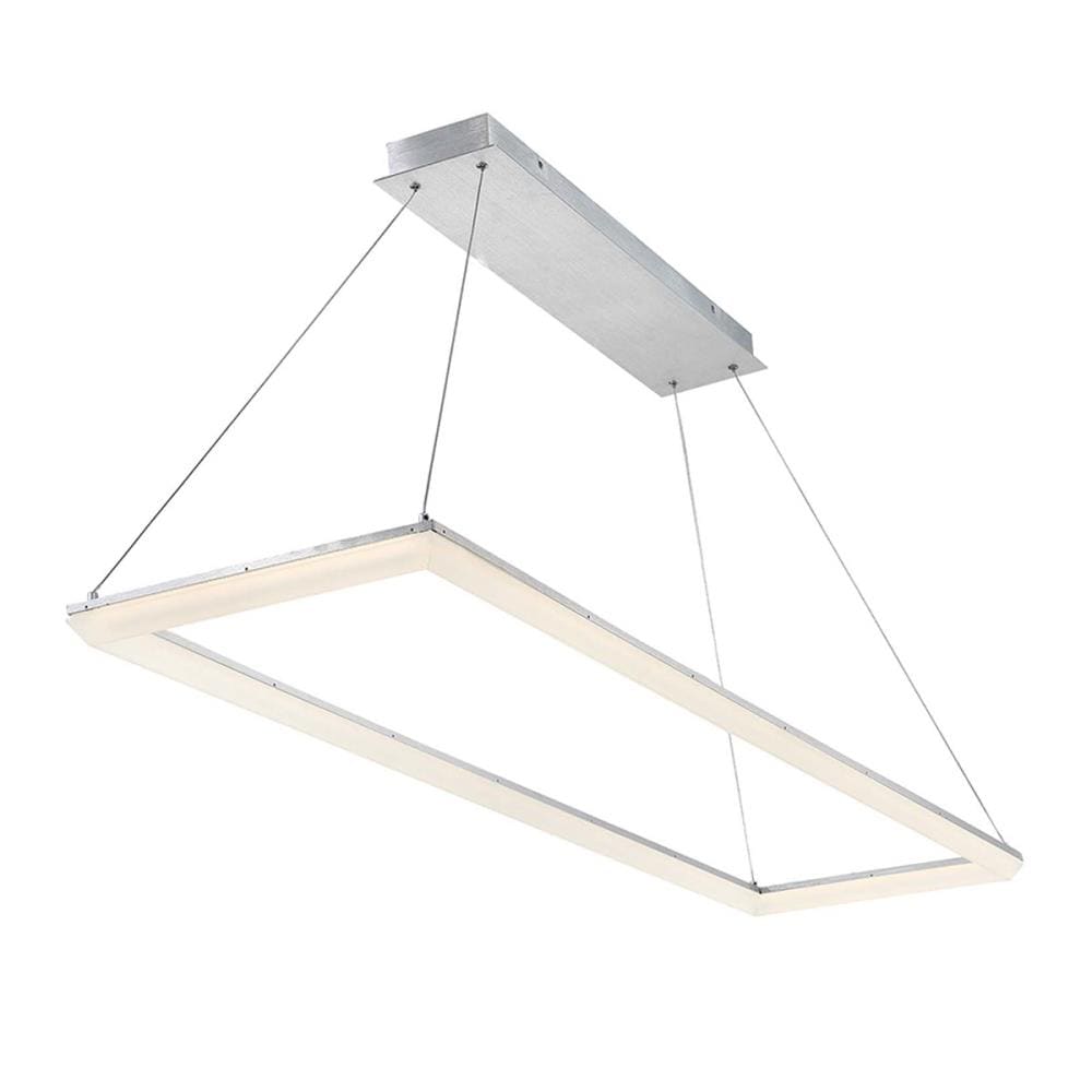 dweLED PD-29858-AL Frame Brushed Aluminum Modern/Contemporary Square LED Hanging Pendant Light