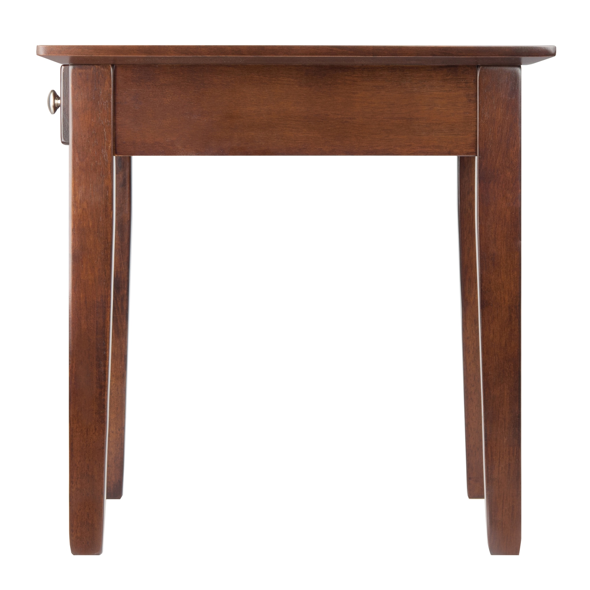 Rochester Walnut Wood End Table with Storage Drawer