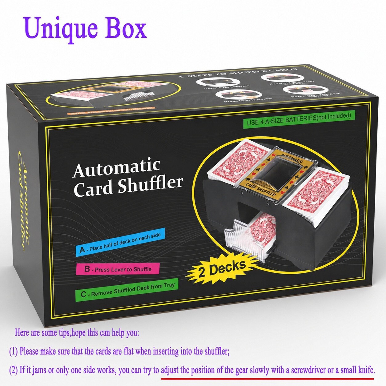 card shuffler with sleeves Electronic card shuffler works with sleeves!