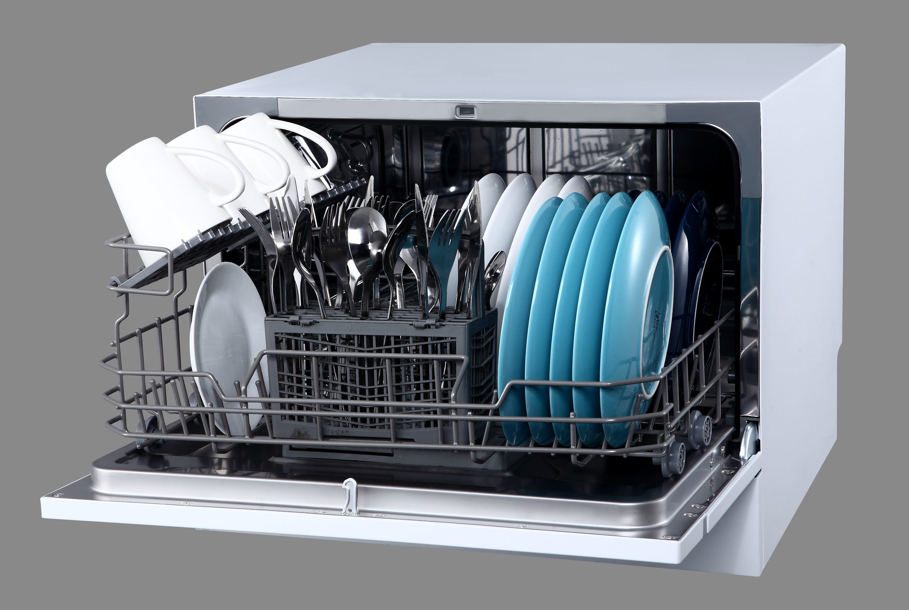 EdgeStar 21.63-in Portable Countertop Dishwasher (Metallic Look