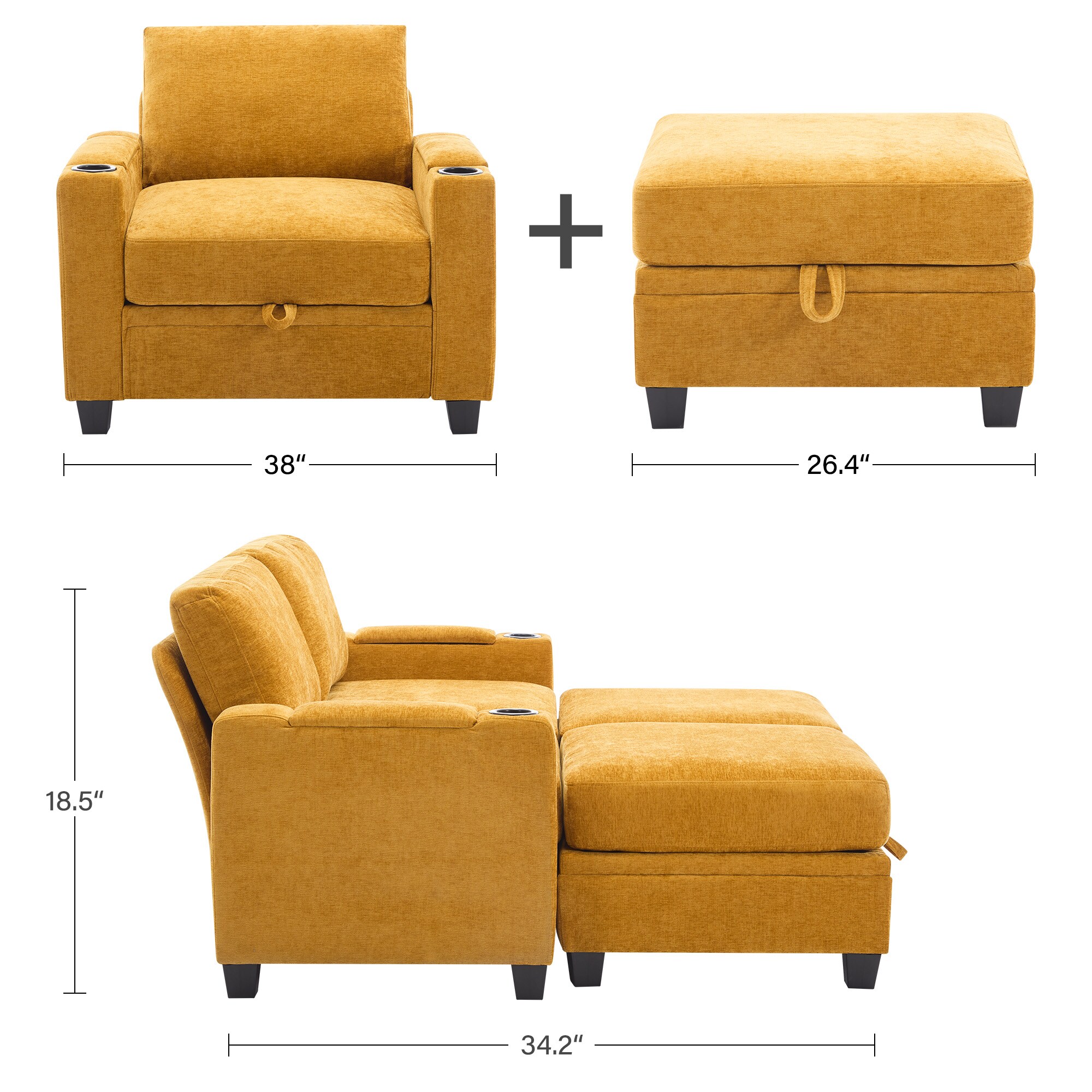 VOUA SAF-XNECW3-GD1 Sofas-Loveseats - View #7