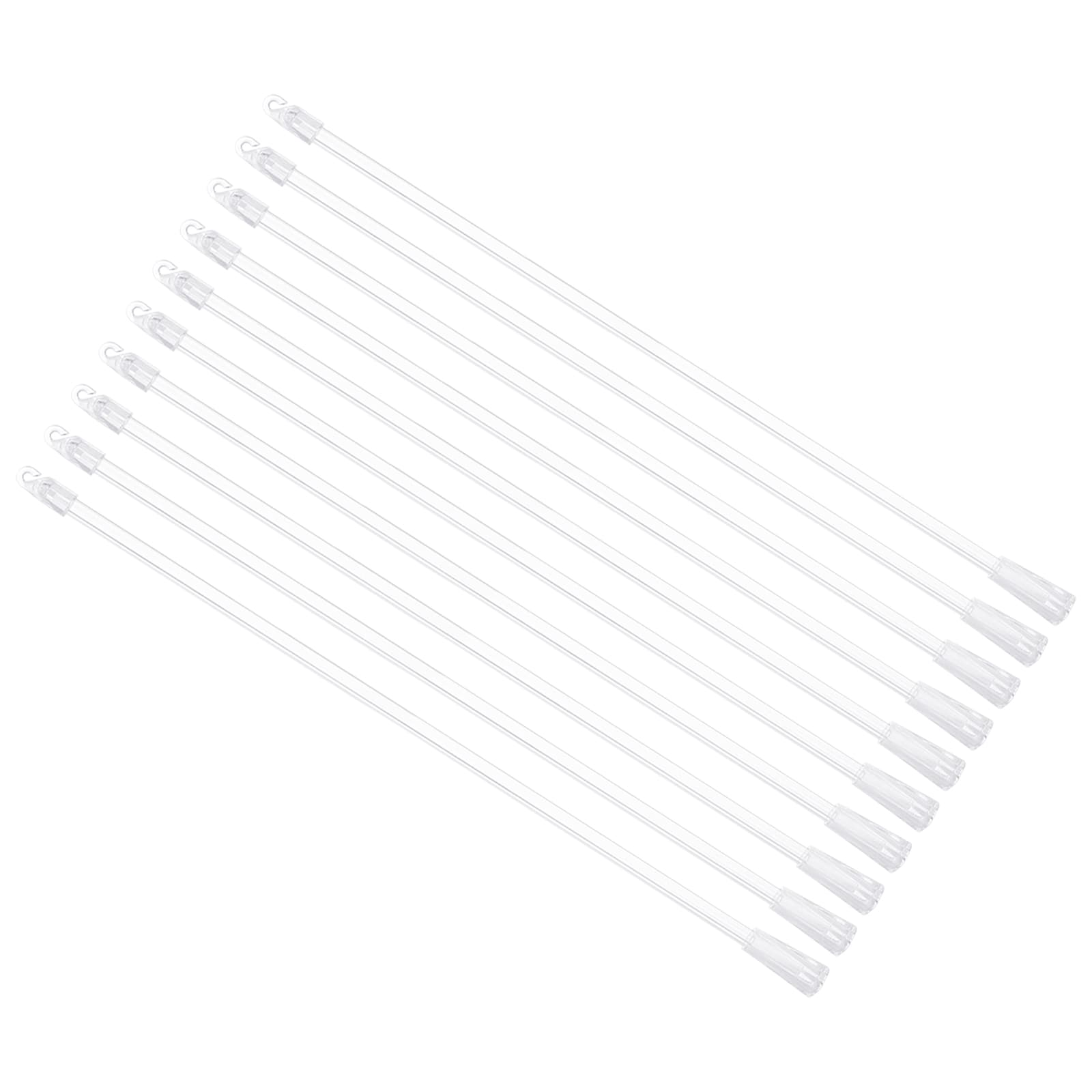 Unique Bargains 10pcs 15 Inch Blinds Wand Replacement  Acrylic Blinds Tilt Wand with Hook and Grip  Vertical Blind Rod Stick for Window Curtain Opener Accessory  Clear