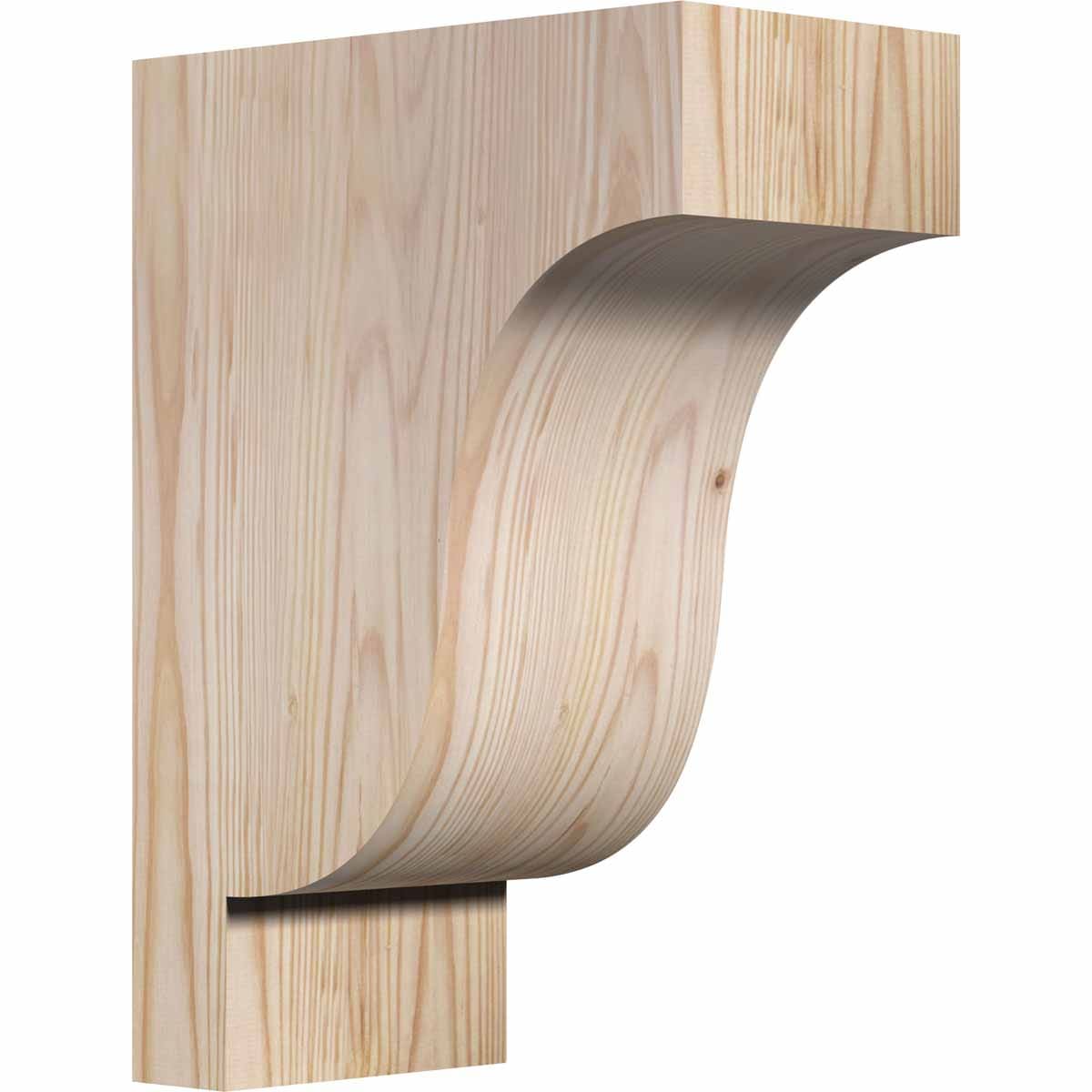 Ekena Millwork COR06X10X14NEW00SDF 5-1/2-in x 10-in x 14-in Newport Unfinished Douglas fir Wood Paintable/Stainable Corbel