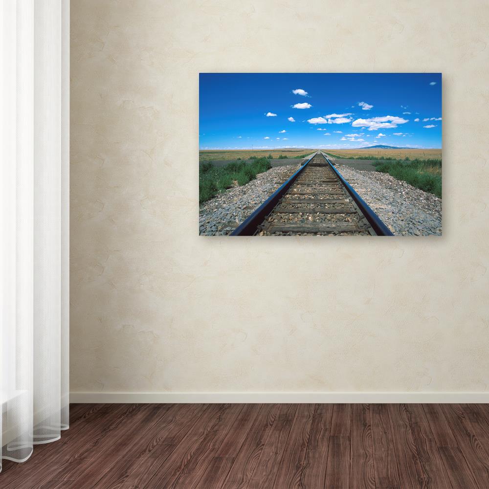 Trademark Fine Art ALI12424-C2232GG Robert K Jones "Texas Tracks 2" 22x32 Canvas Art Robert K Jones Multicolor Framed 22-Inches H x 32-Inches W Landscape Canvas Print