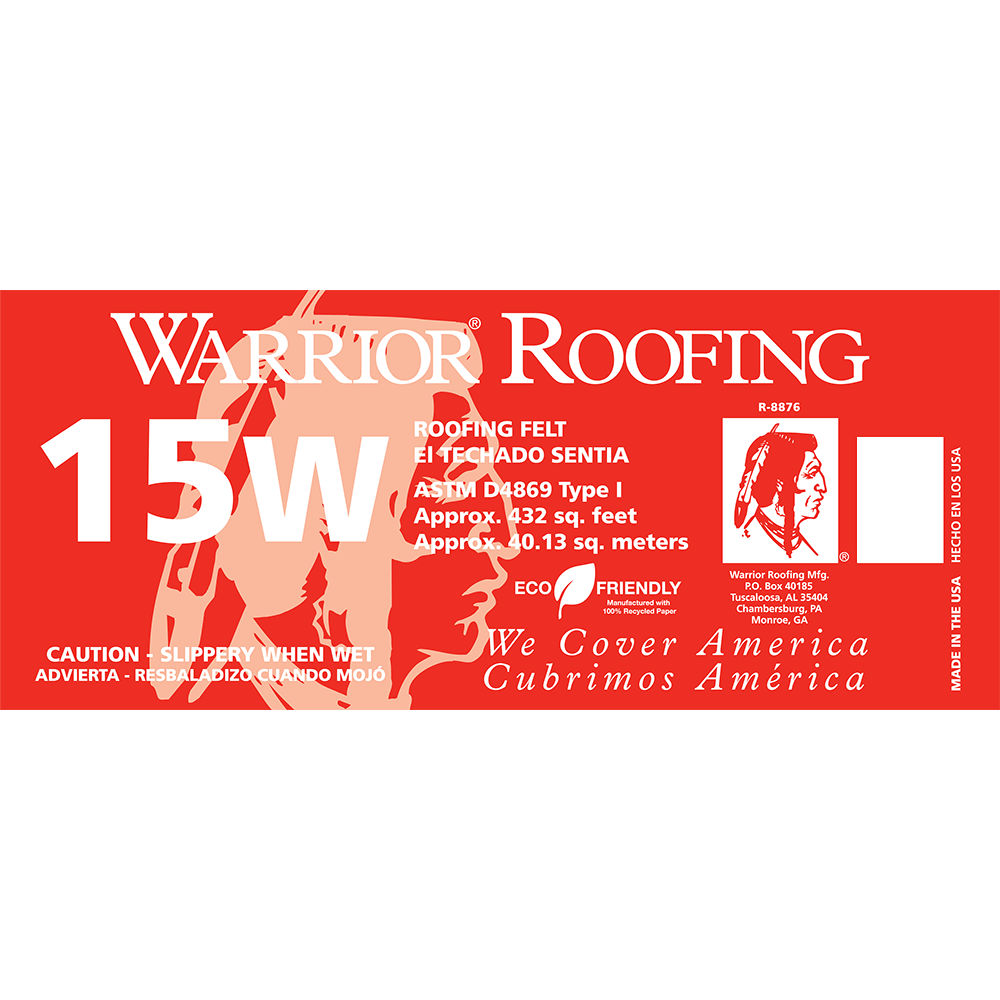 Warrior Roofing 15WRL Roofing-Underlayment - View #6