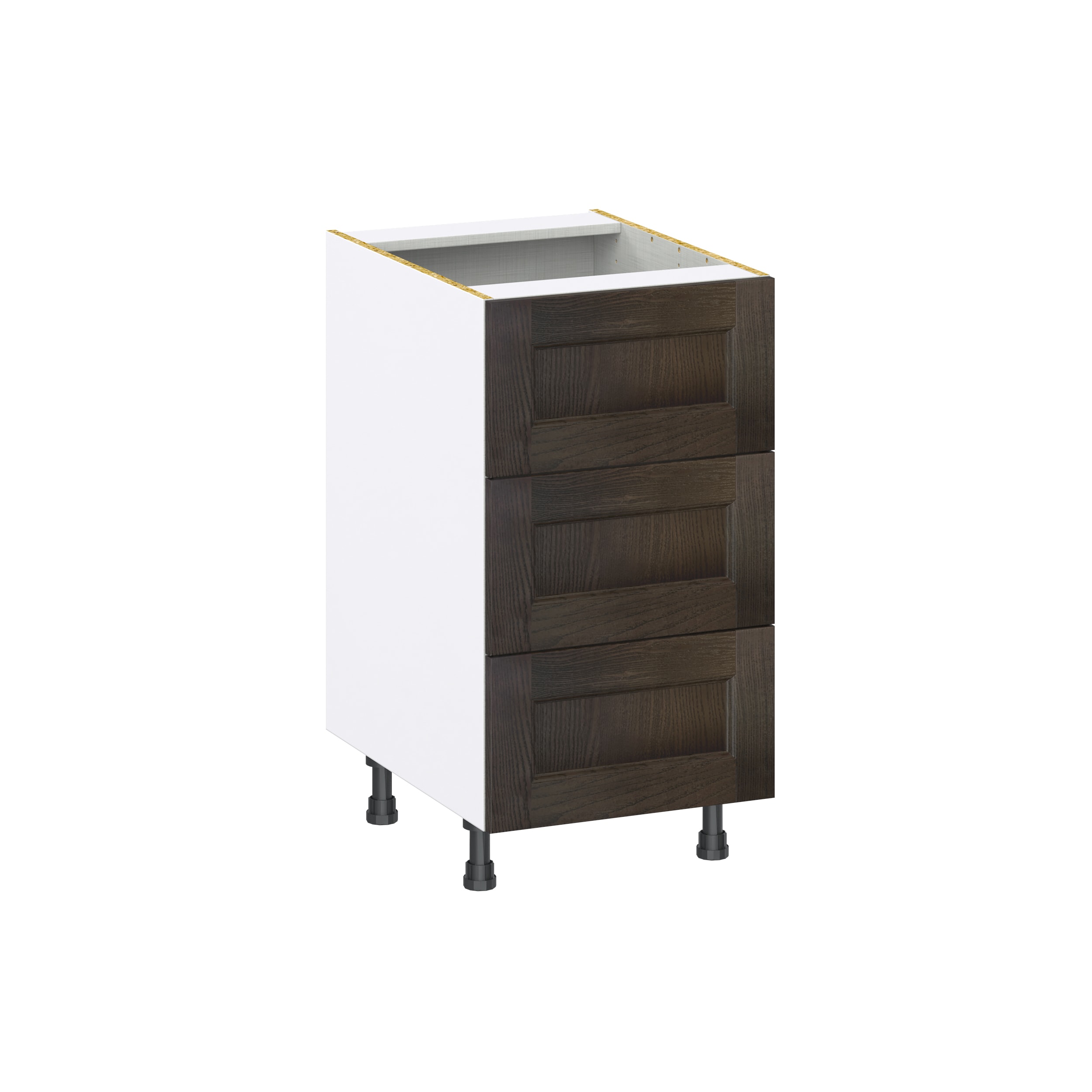 Hugo&Borg DSB3DA18-MO Montclaire 18-in W x 34.5-in H x 24-in D Wood 3 -Drawers Drawer Base Fully assembled Cabinet (Recessed Panel Shaker)