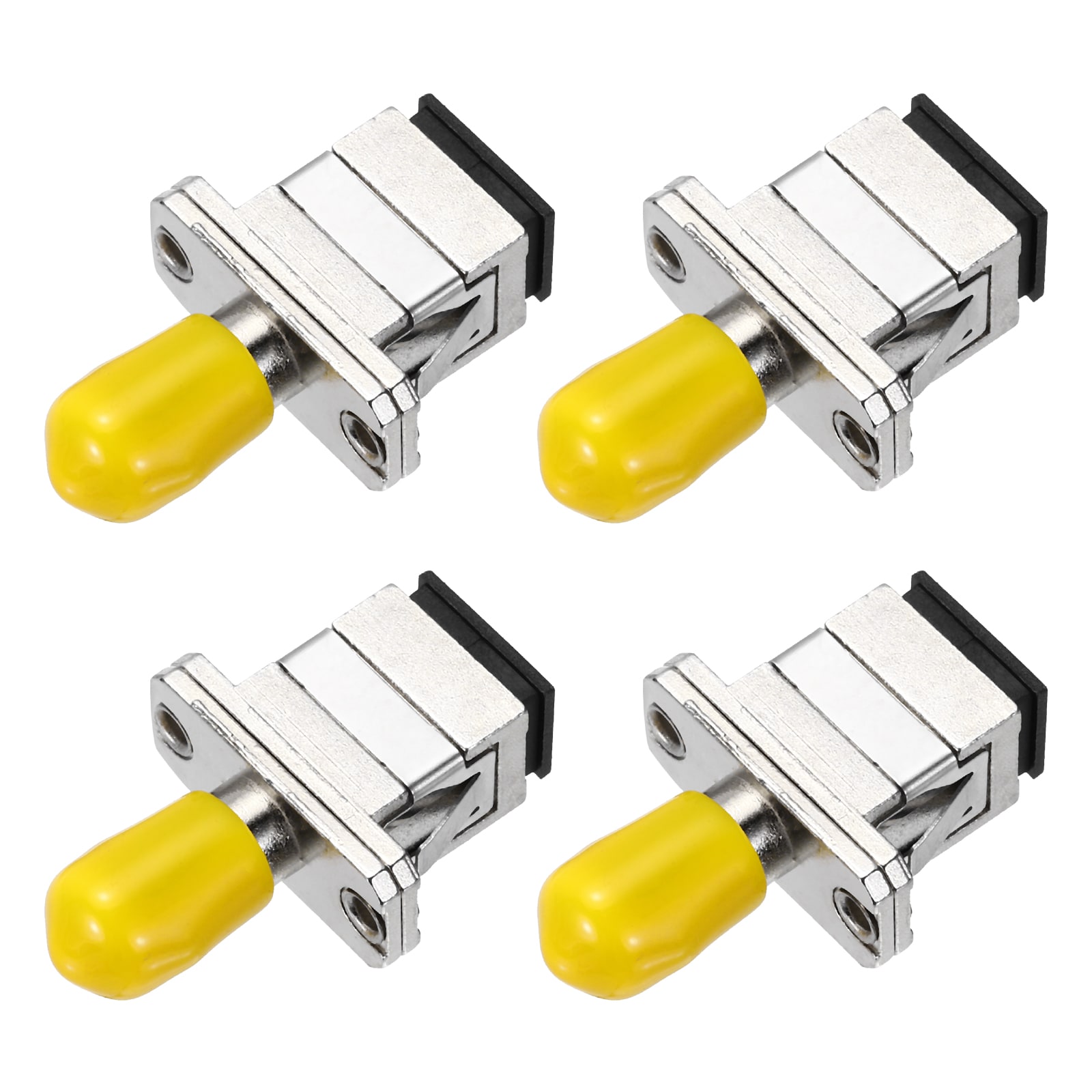 Unique Bargains Fiber Optic Coupler ST to SC Single Mode Single Fiber Fiber Optical Cable Adapter Fiber Optic Converter Connectors for Network Internet 4pcs