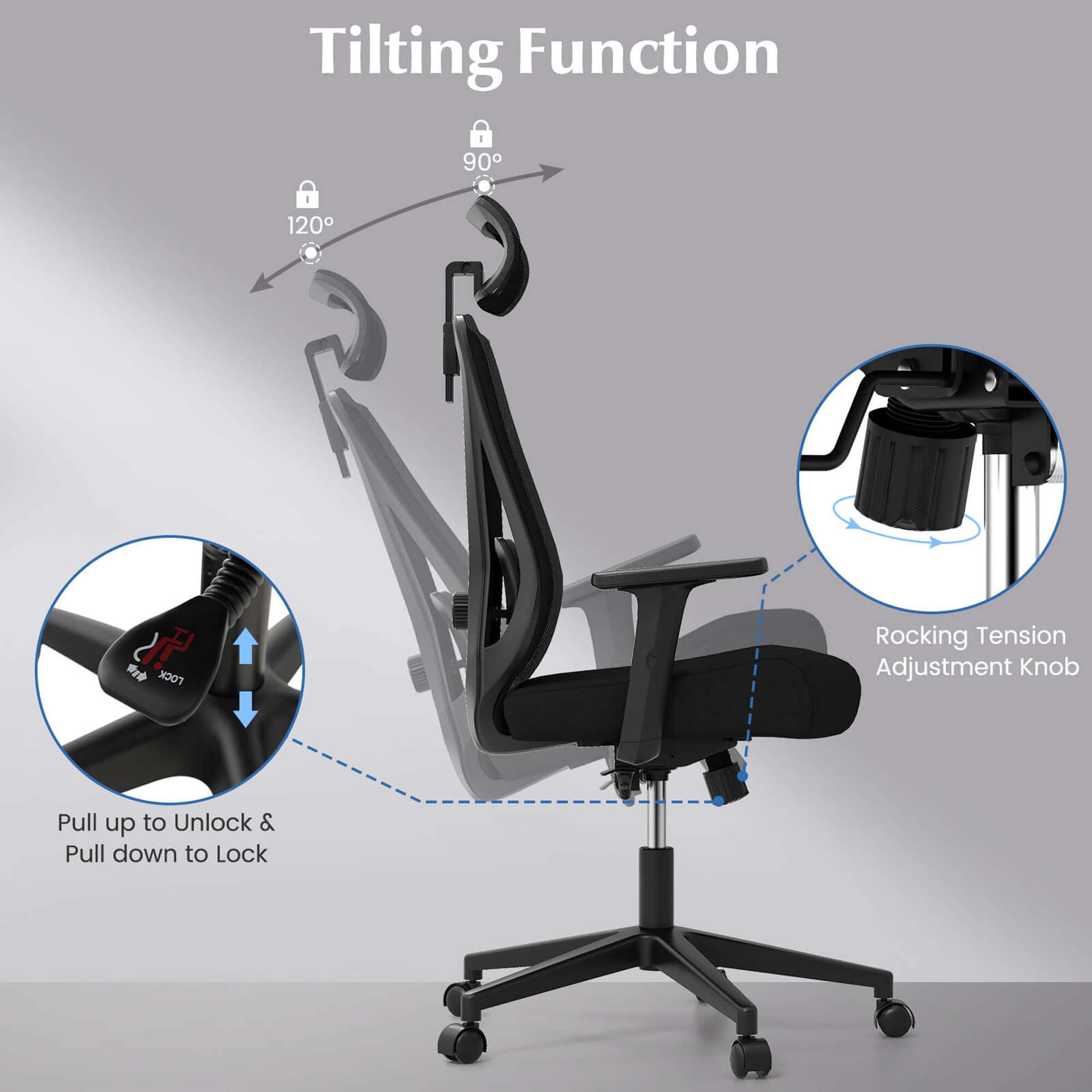 Costway HCST02676 Office-Chairs - View #4