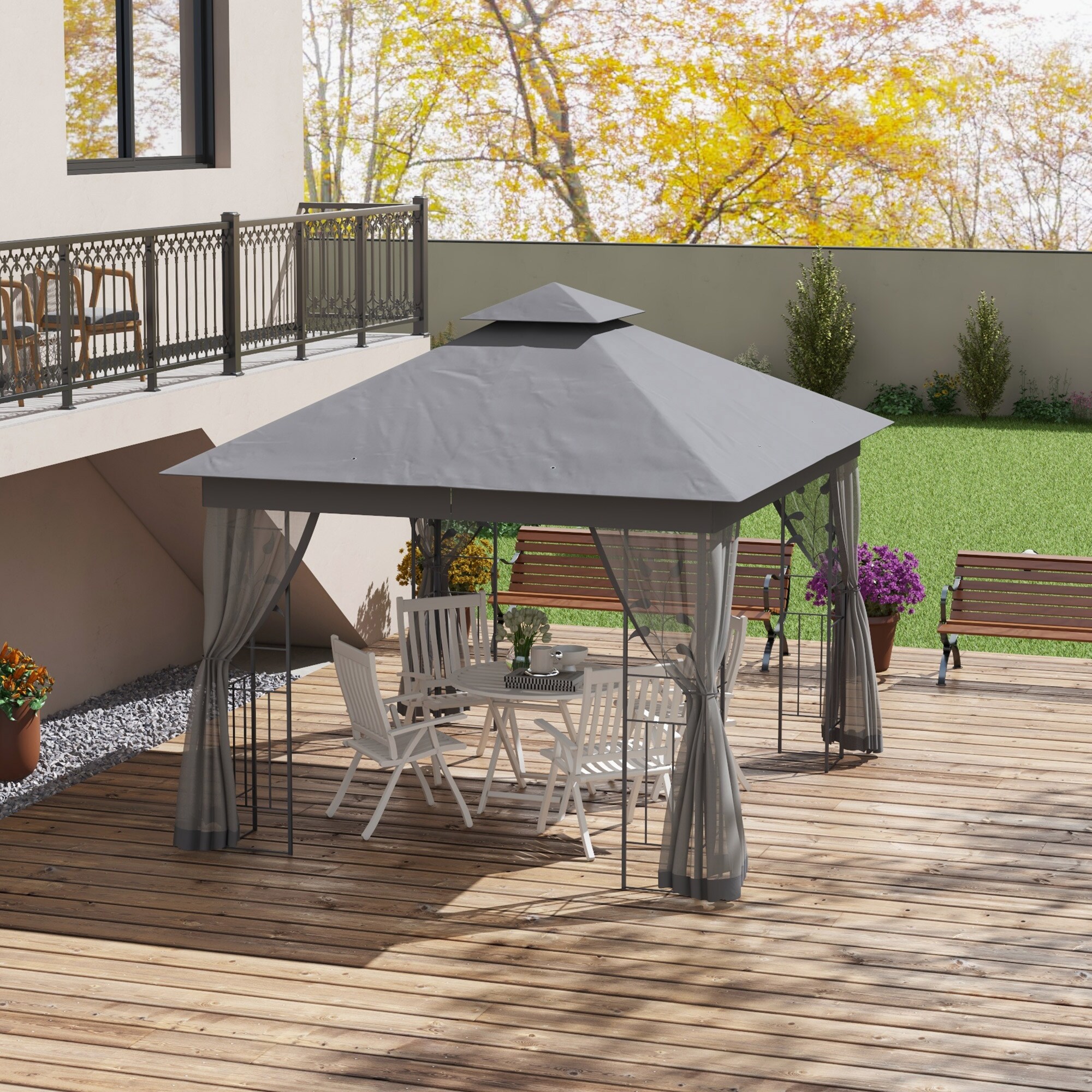 ToolCat BZ2-14-PW Wood-Resin-Gazebos - View #10