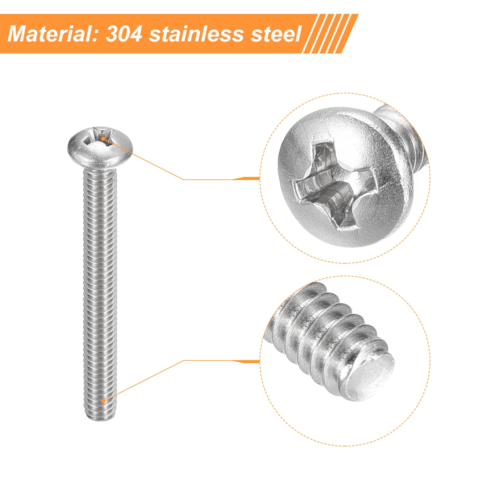Unique Bargains S26090700UX3224 Metric-Machine-Screws - View #4