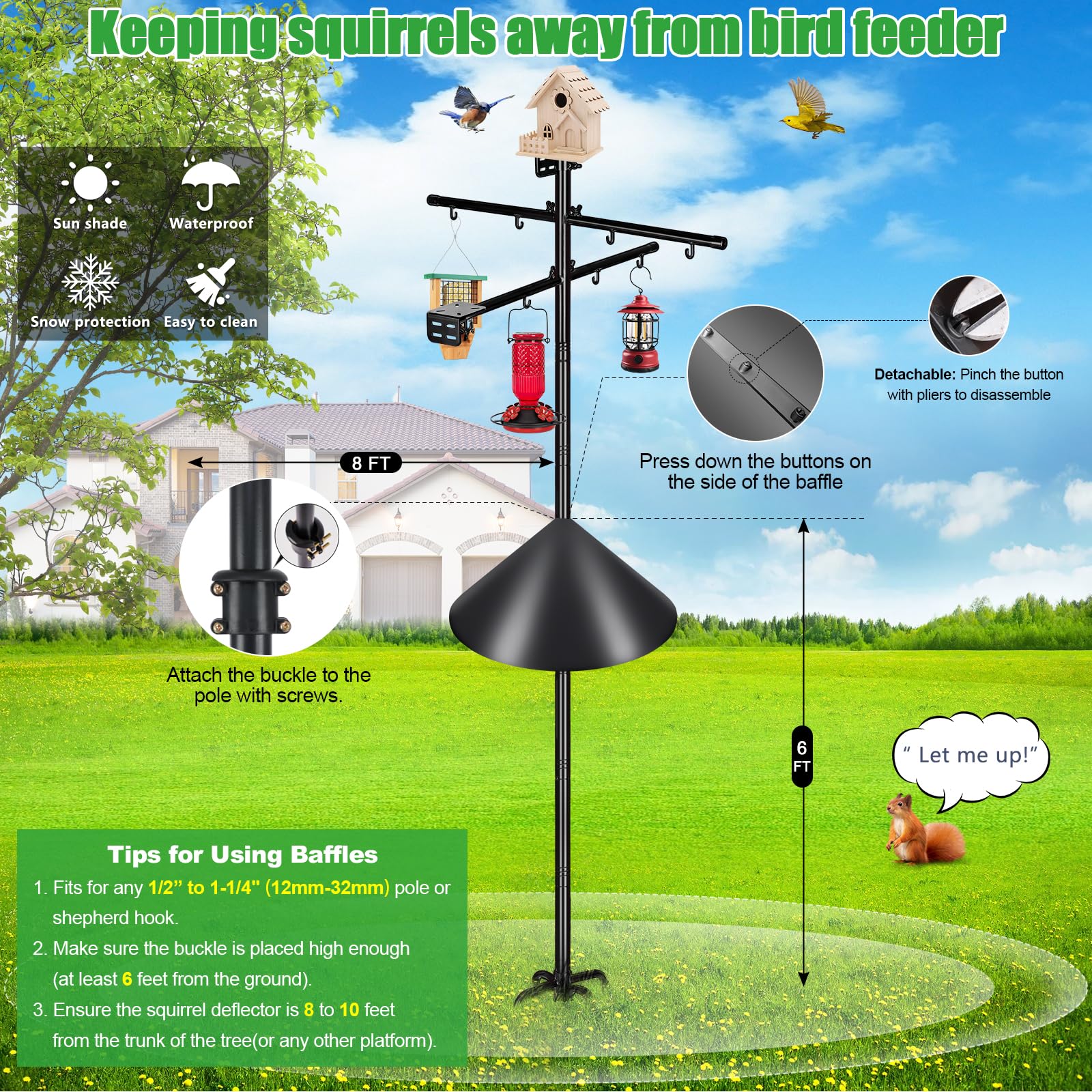 Afoxsos LAF1203A19 Bird-Feeder-Accessories - View #8