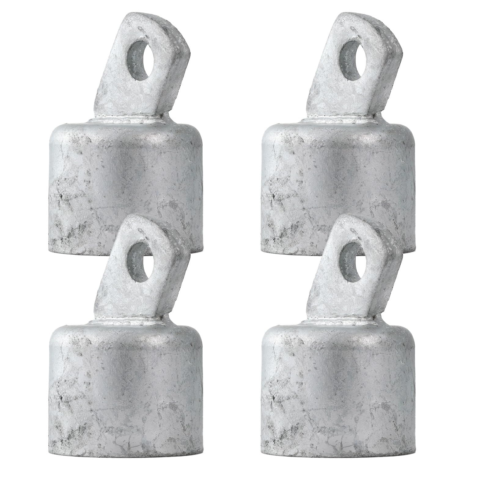 Etokfoks  1 5 8 x 1 5 8 x 1 5 8 Galvanized Steel Chain Link Fence Top Rail End Cap for Standard Rails 4 pcs