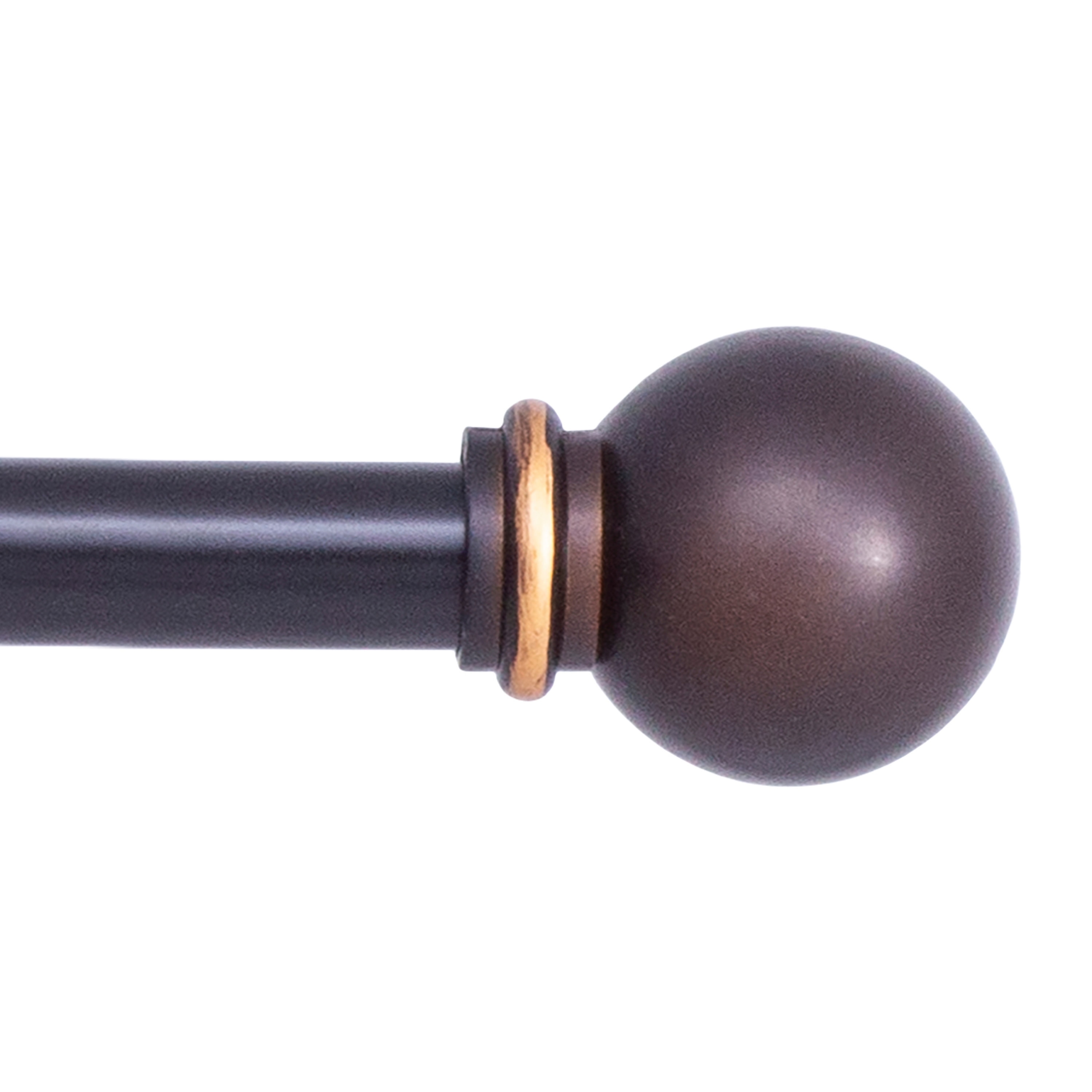 Kenney KN71700V1 Chelsea 28-in to 48-in Oil Rubbed Bronze Steel Single curtain rod with Finials