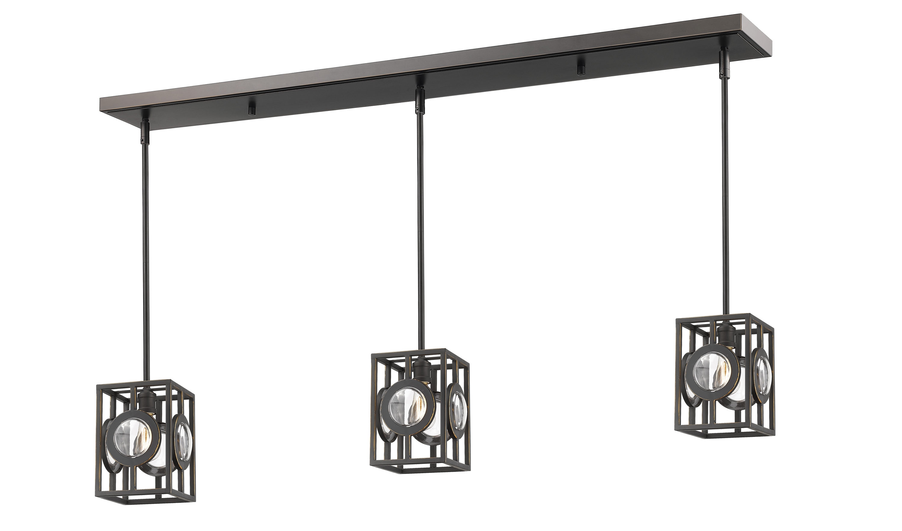 Z-Lite 448MP-3OB Port Olde Bronze Incandescent Medium Base (e-26) Pool Table Lighting