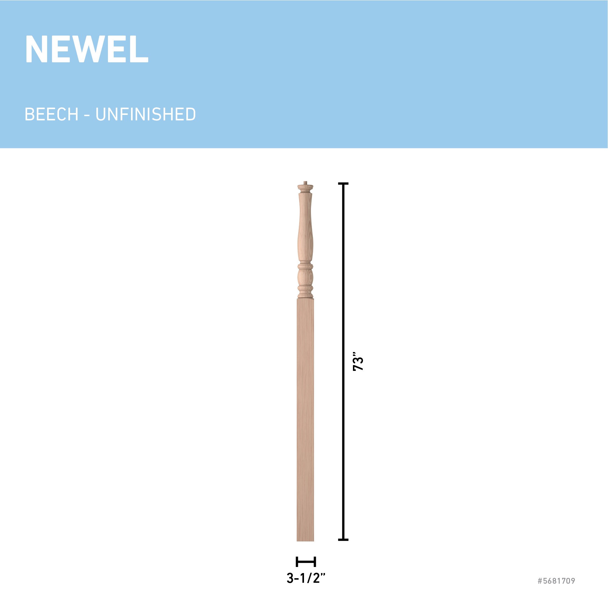 L.J. Smith Stair Systems LJP-3318-B Interior-Stairpart-Newel-Posts - View #3