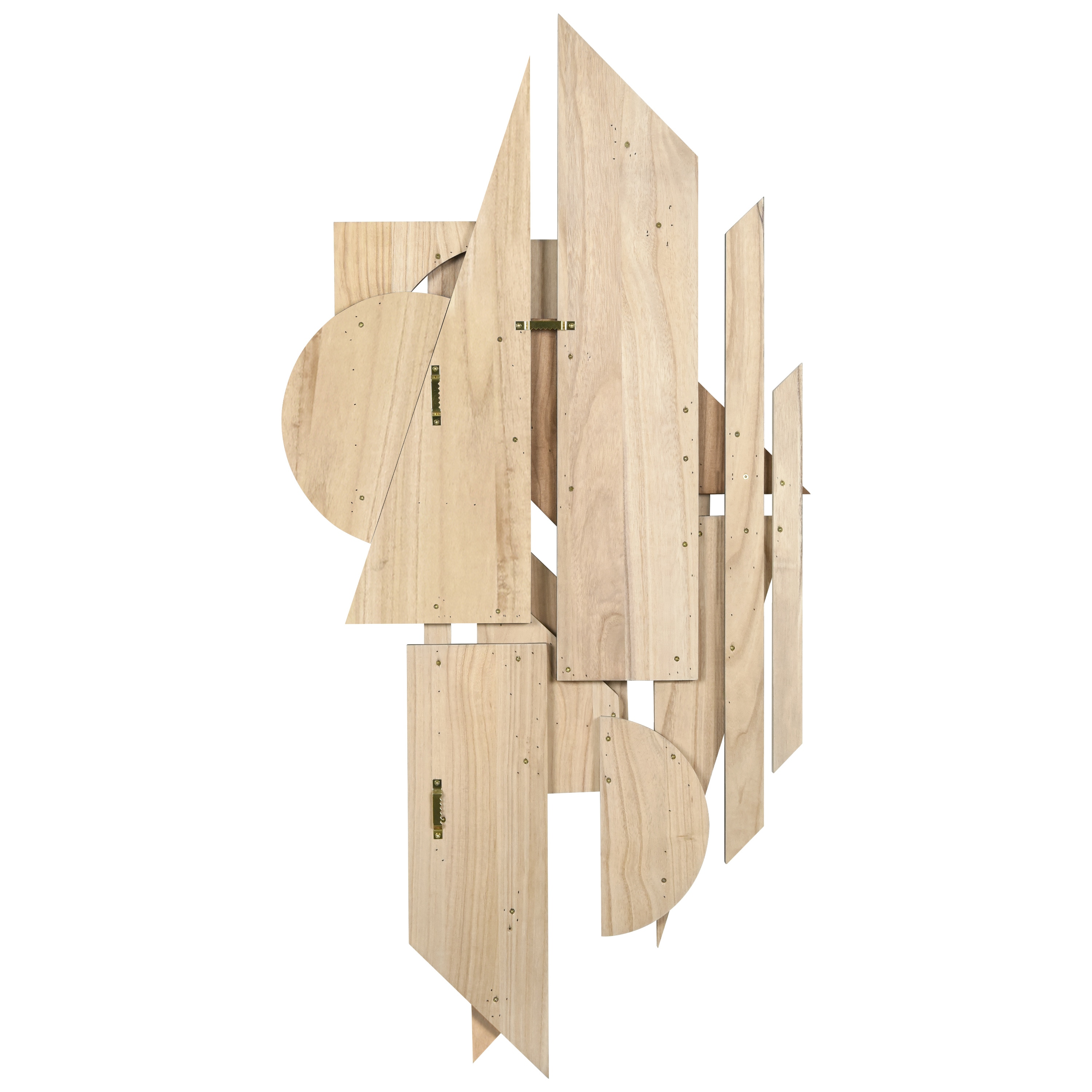 Moonlit Mist I 48" x 24" Multicolor Solid Wood Abstract Wall Art