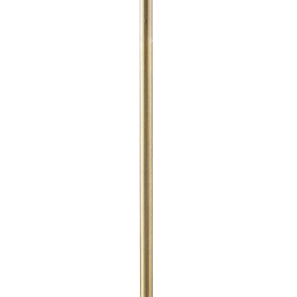Ezra Mid-Century 5-Light Chandelier in Antique Brass with White Shades