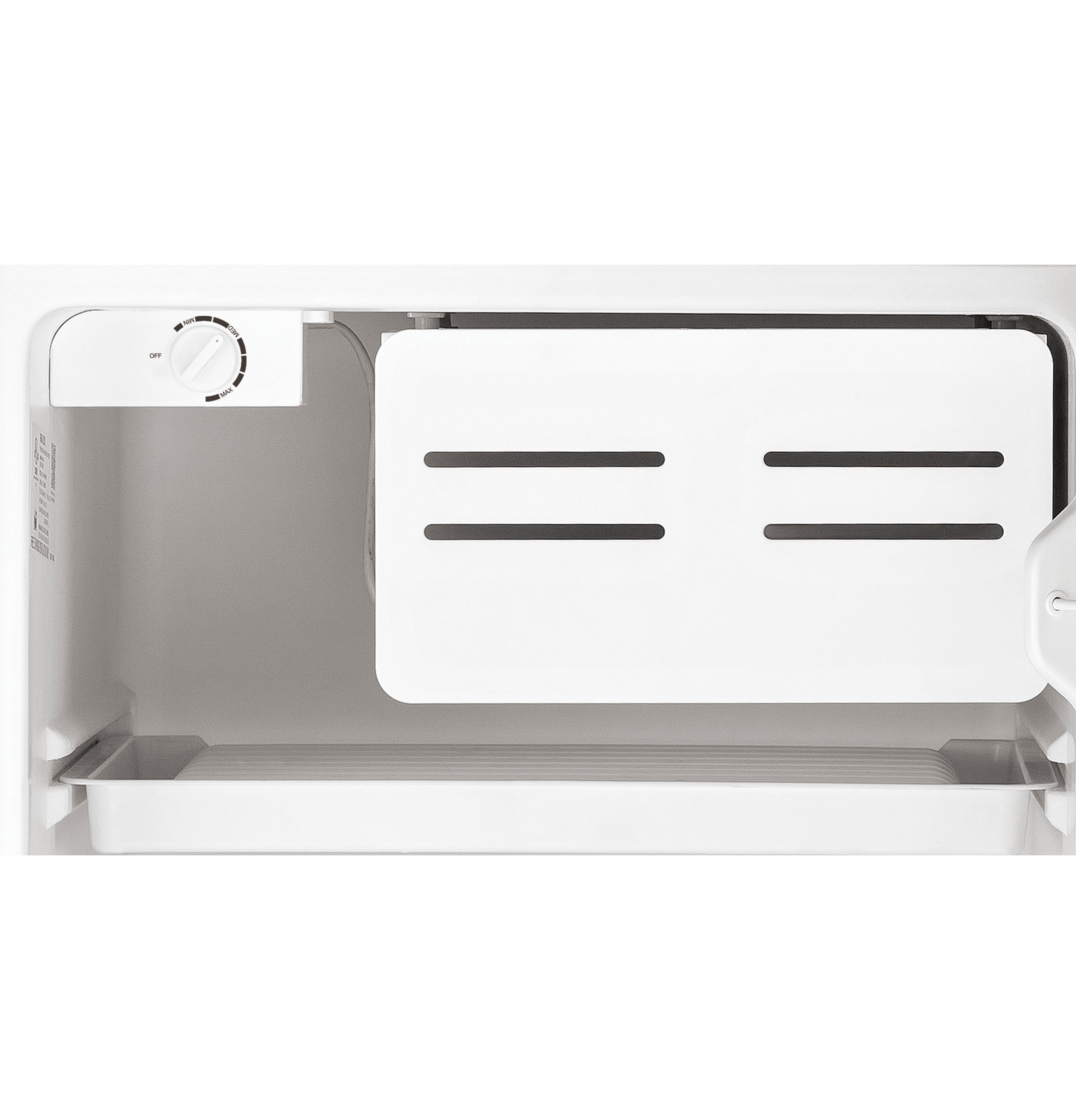 GDE03GLKLB GE GE® ENERGY STAR® Double-Door Compact Refrigerator  CLEANSTEEL(TM) - Metro Appliances & More