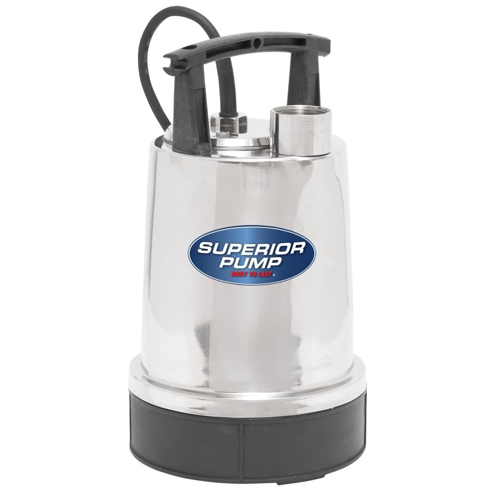 Superior Pump 91592 1/2-HP 120 -Volt 74-Gallon Stainless steel Submersible utility pump