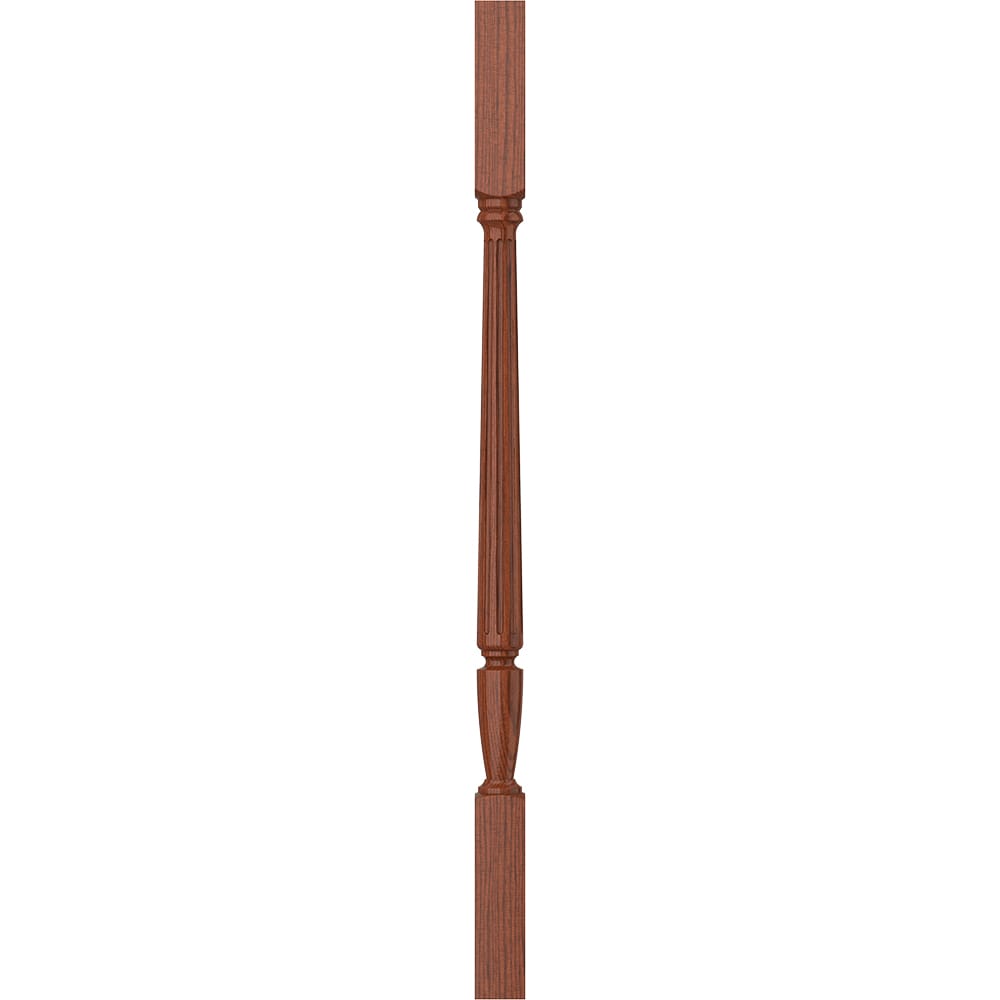 L.J. Smith Stair Systems LJF-2005-BRZC 34 34-in x 1.75-in Unfinished Brazilian Cherry Square Top Stair Baluster