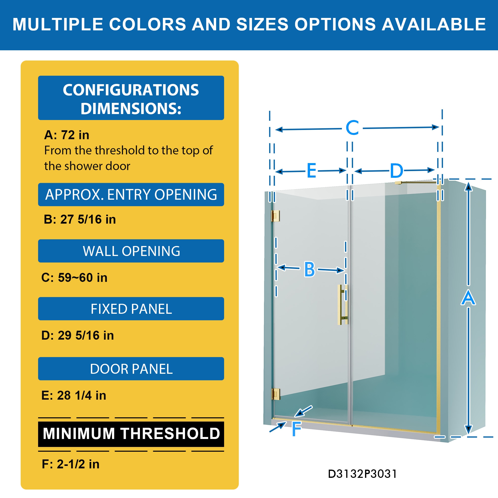WELLFOR FLEX3132P3031BG Shower-Doors - View #2