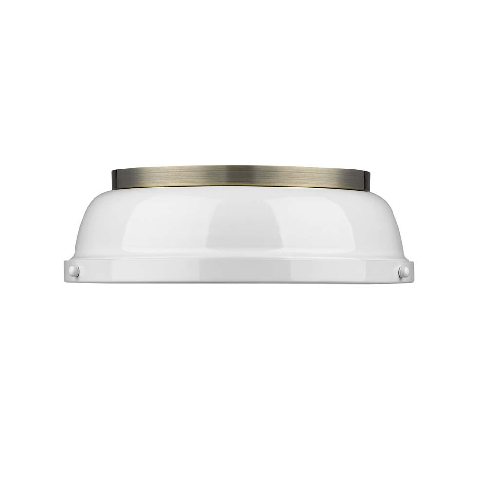 Golden Lighting 3602-14 AB-WH flushmounts - View #2