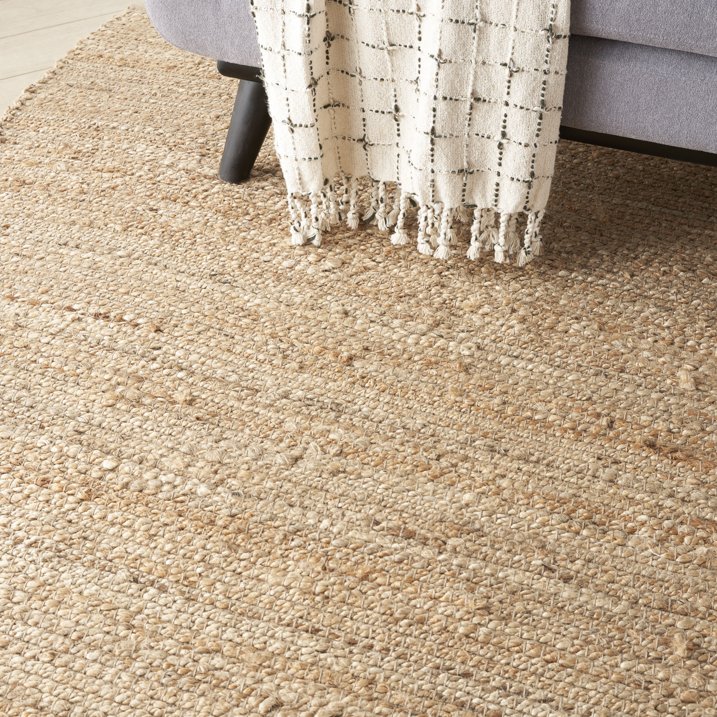 Natural Jute Flatwoven Square 8' x 8' Area Rug
