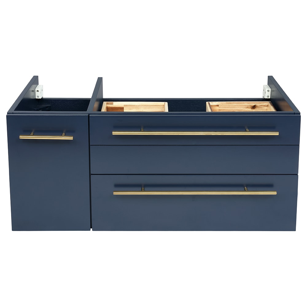 Fresca FCB6136RBL-VSL-R Lucera 36-in Royal Blue Floating Bathroom Vanity Base Cabinet without Top