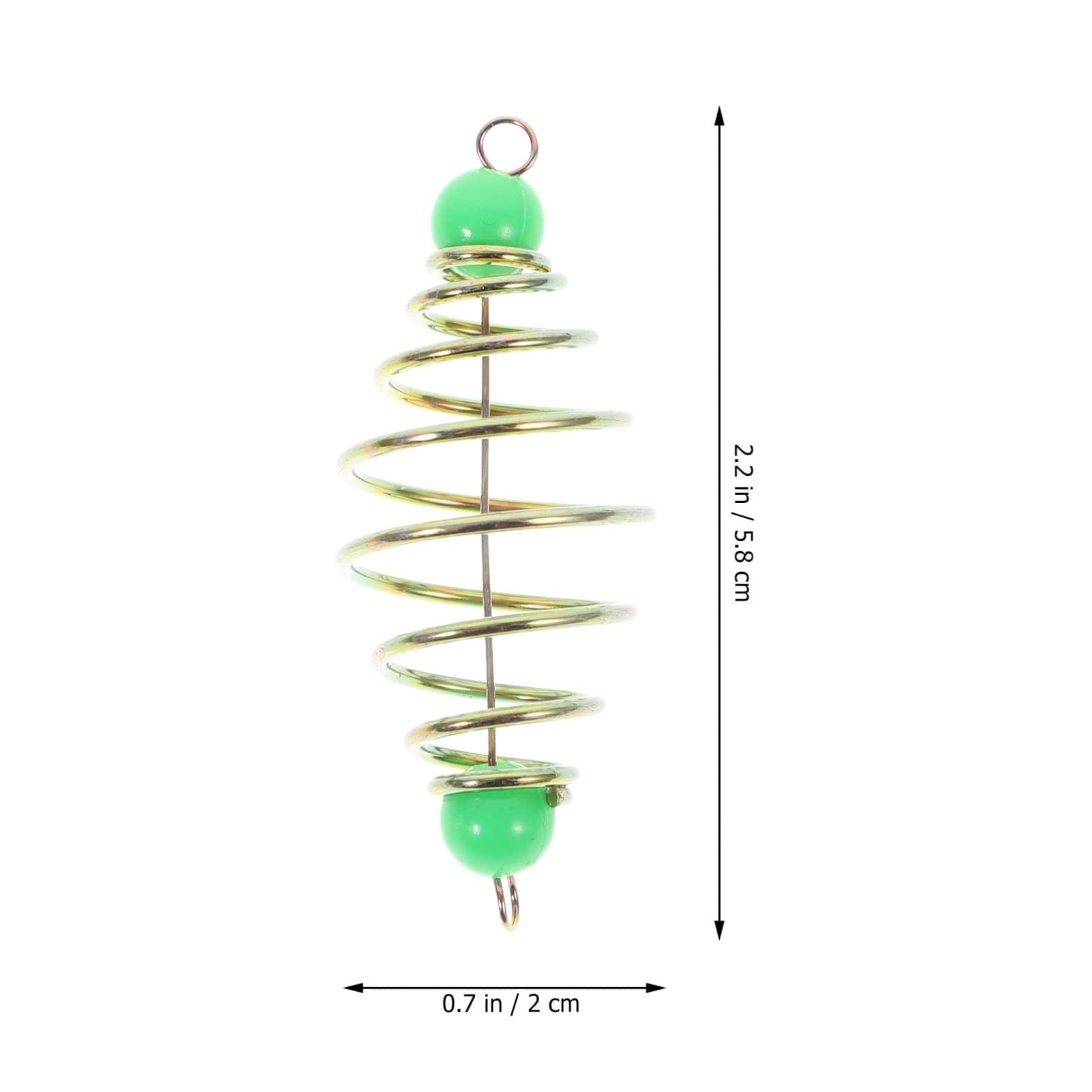 Etokfoks  Olive Luminous Spring Fishing Feeder 12 24 36 Pcs Hollow Ring 2 Glow Beads Metal Bait Saver