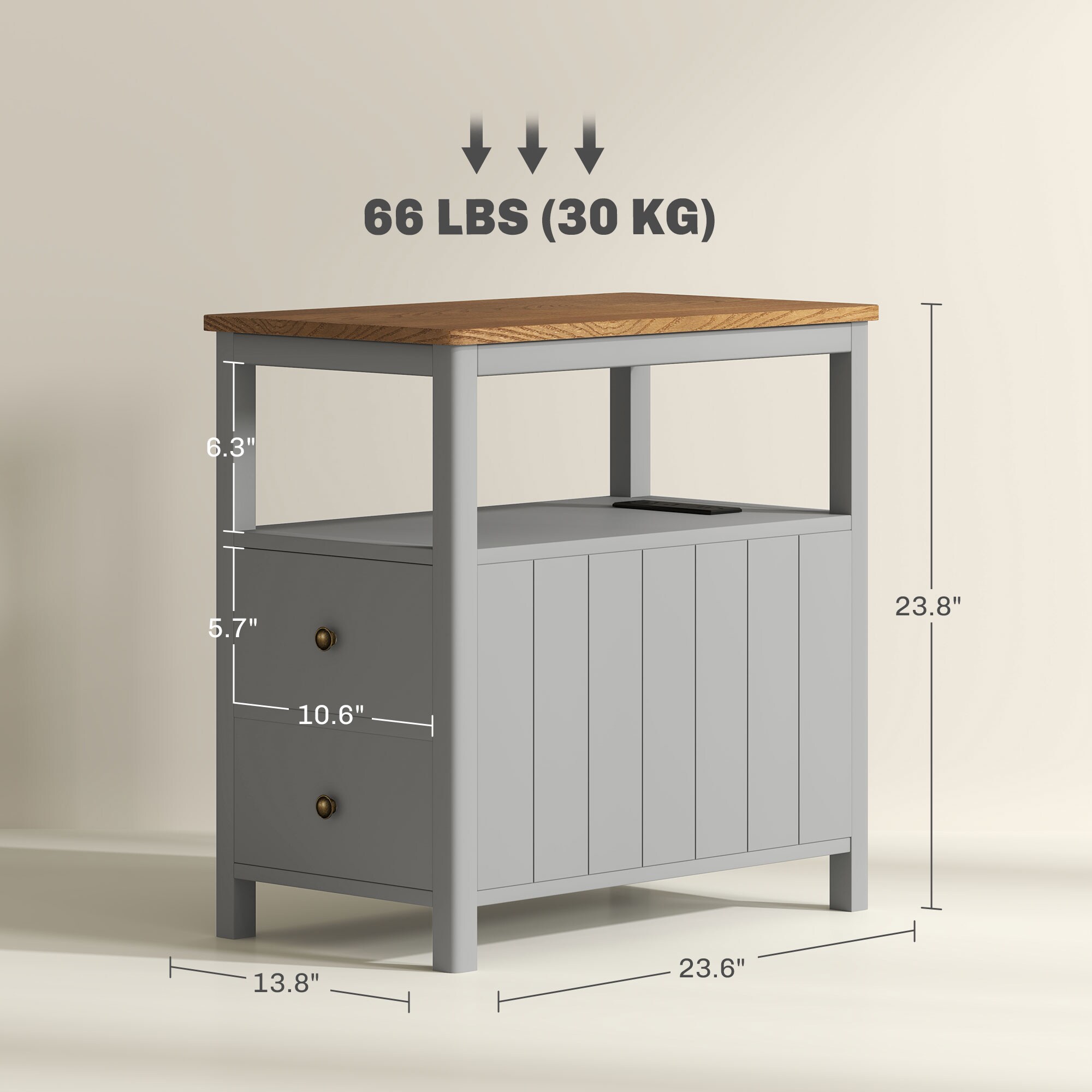 HomCom 839-946V80GY End-Tables - View #3