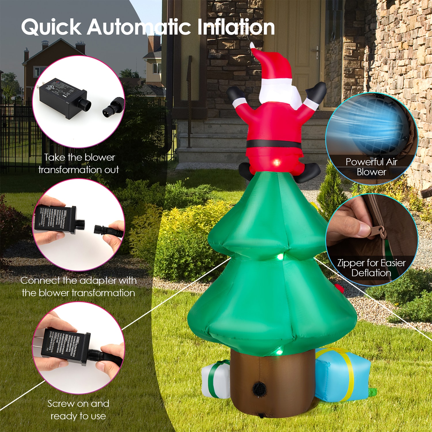 WELLFOR HYZ23966US Christmas-Inflatables - View #5