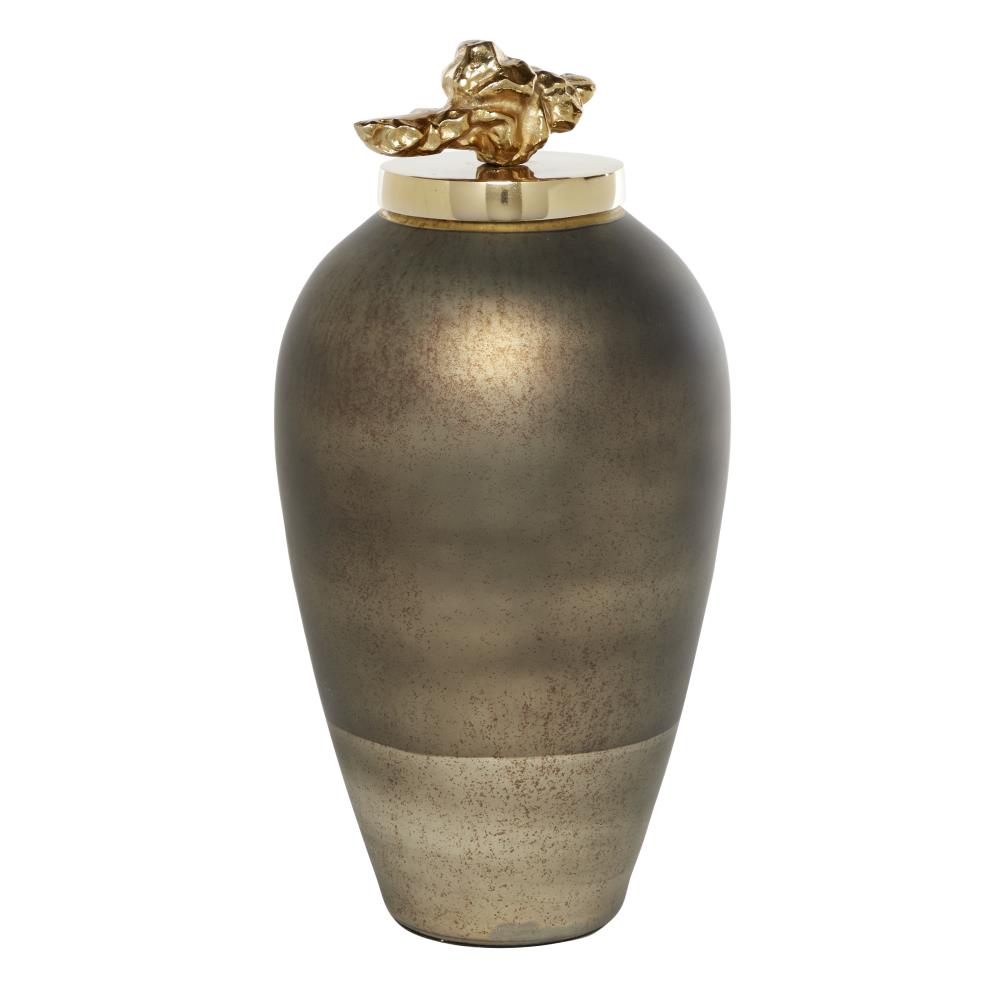 Designer Gold Cylinder Vase 10in