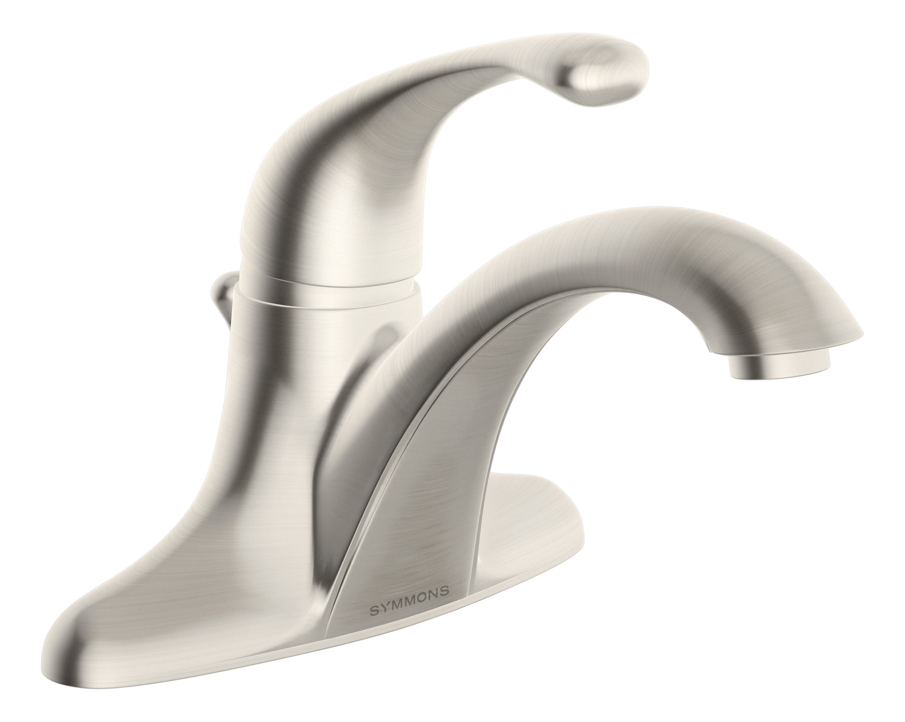 Symmons S-6612-STN-1.0 Unity Satin Nickel 4-in centerset 1-Handle WaterSense Pull-down Bathroom Sink Faucet