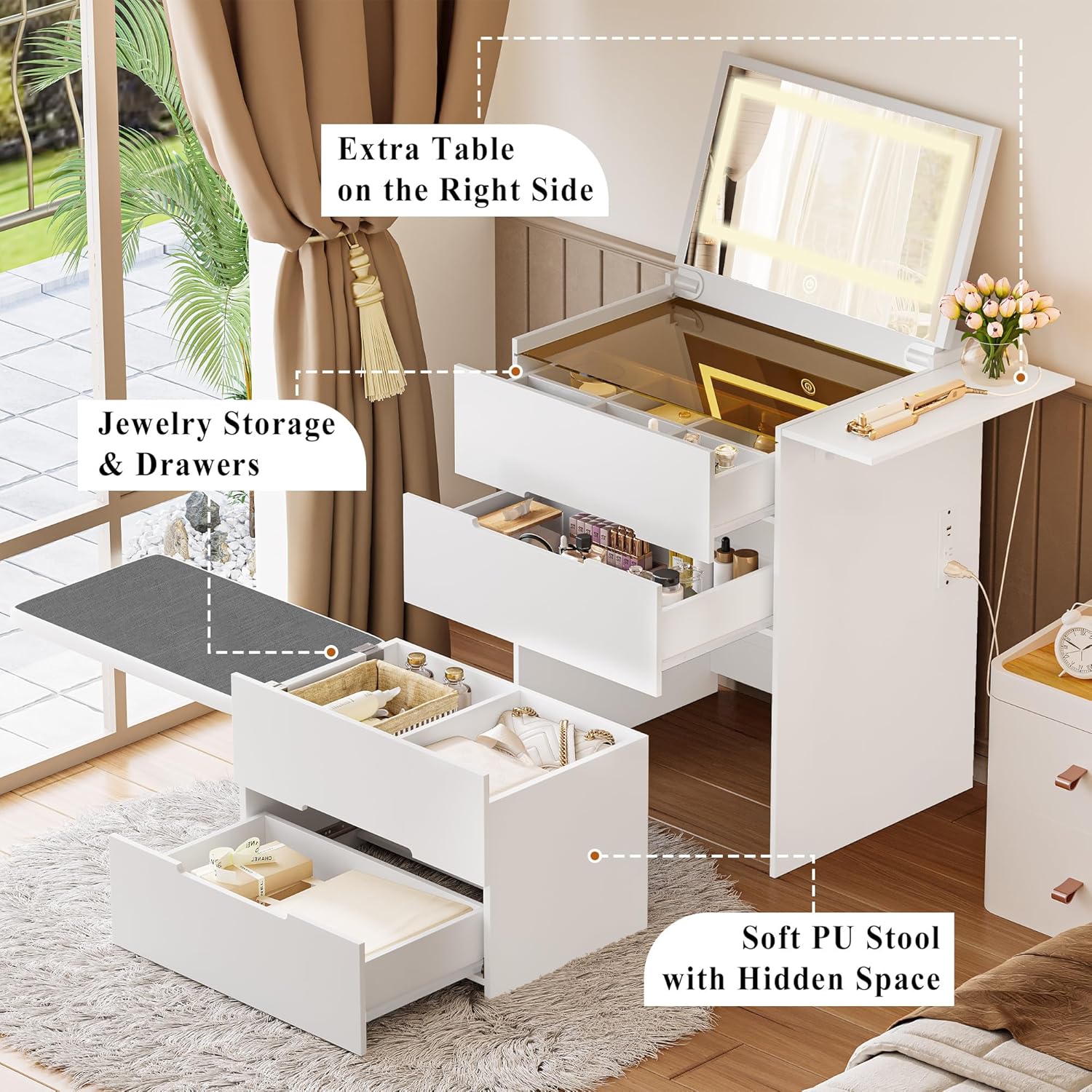 Likimio 9AUUQGKSFVTZ06HN Bedroom-Vanities - View #9