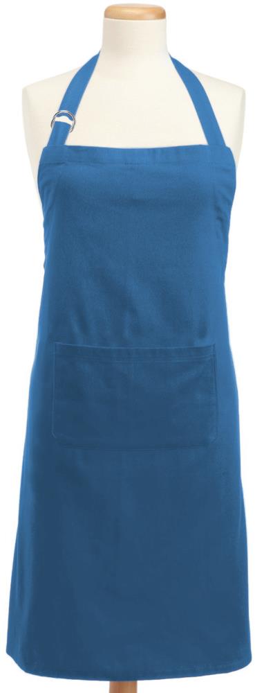 DII Blue Chino Chef Apron - 100% Cotton - Extra-Long Strap - Center Pocket  - for Grilling, Cooking, Gardening - Blue in the Cooking Apparel department  at