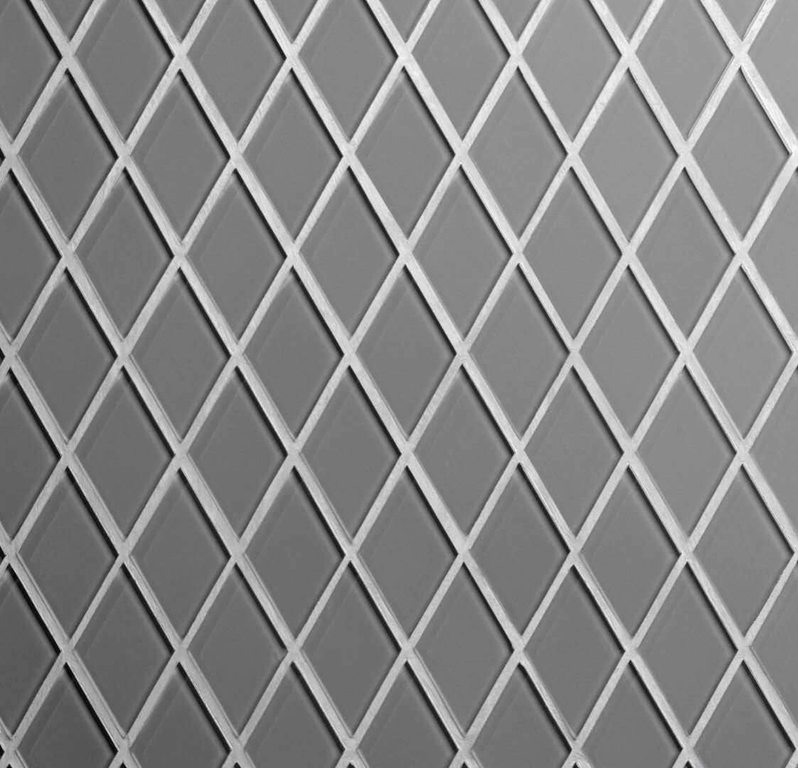 WS Tiles WST-02D4 Quality Value Glass Series Dark Gray 11-in x 11-in Polished Glass Mosaic Wall Tile ( 6.5-sq ft Carton )