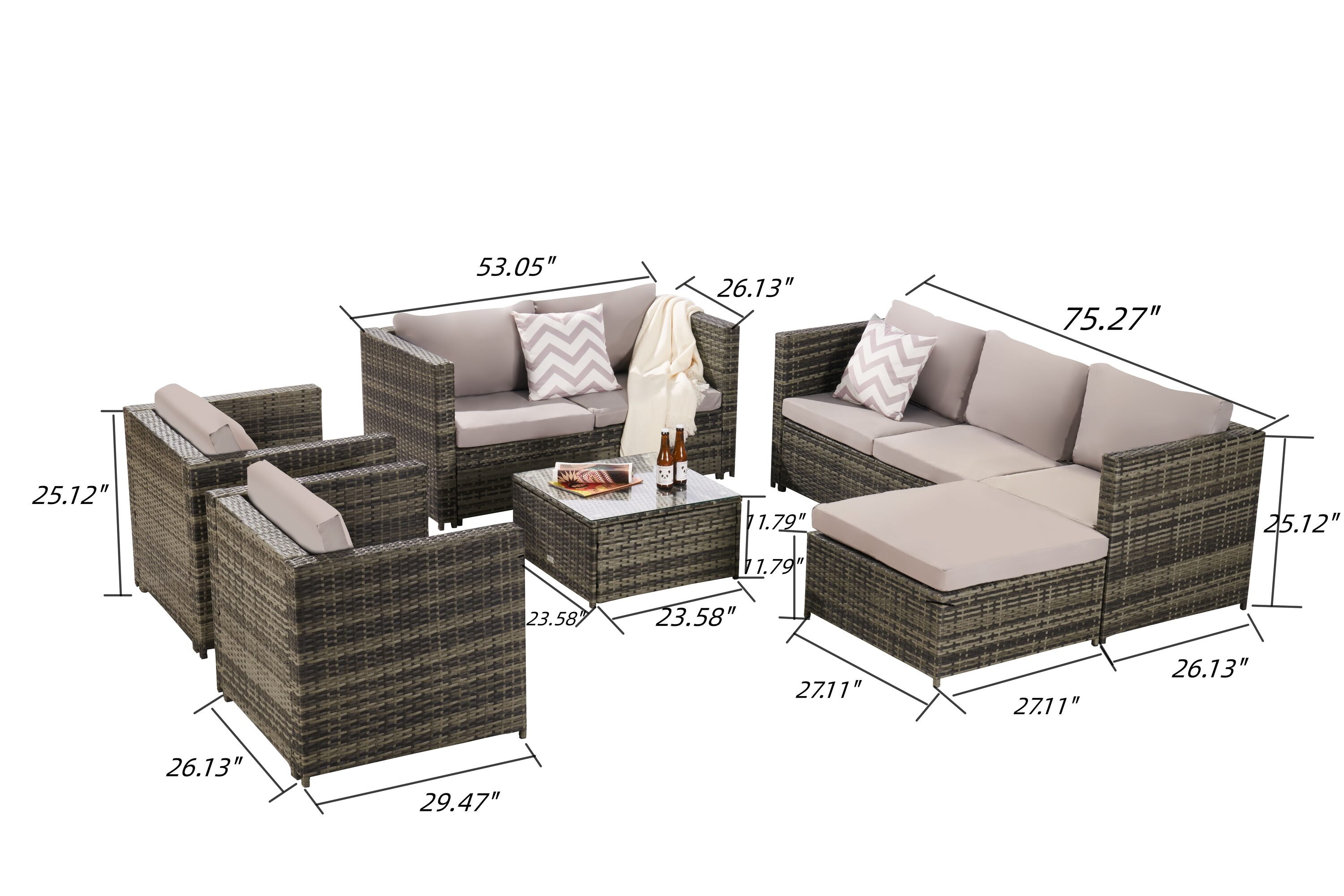 SANSTAR LRS-PTO068LY Patio-Conversation-Sets - View #8
