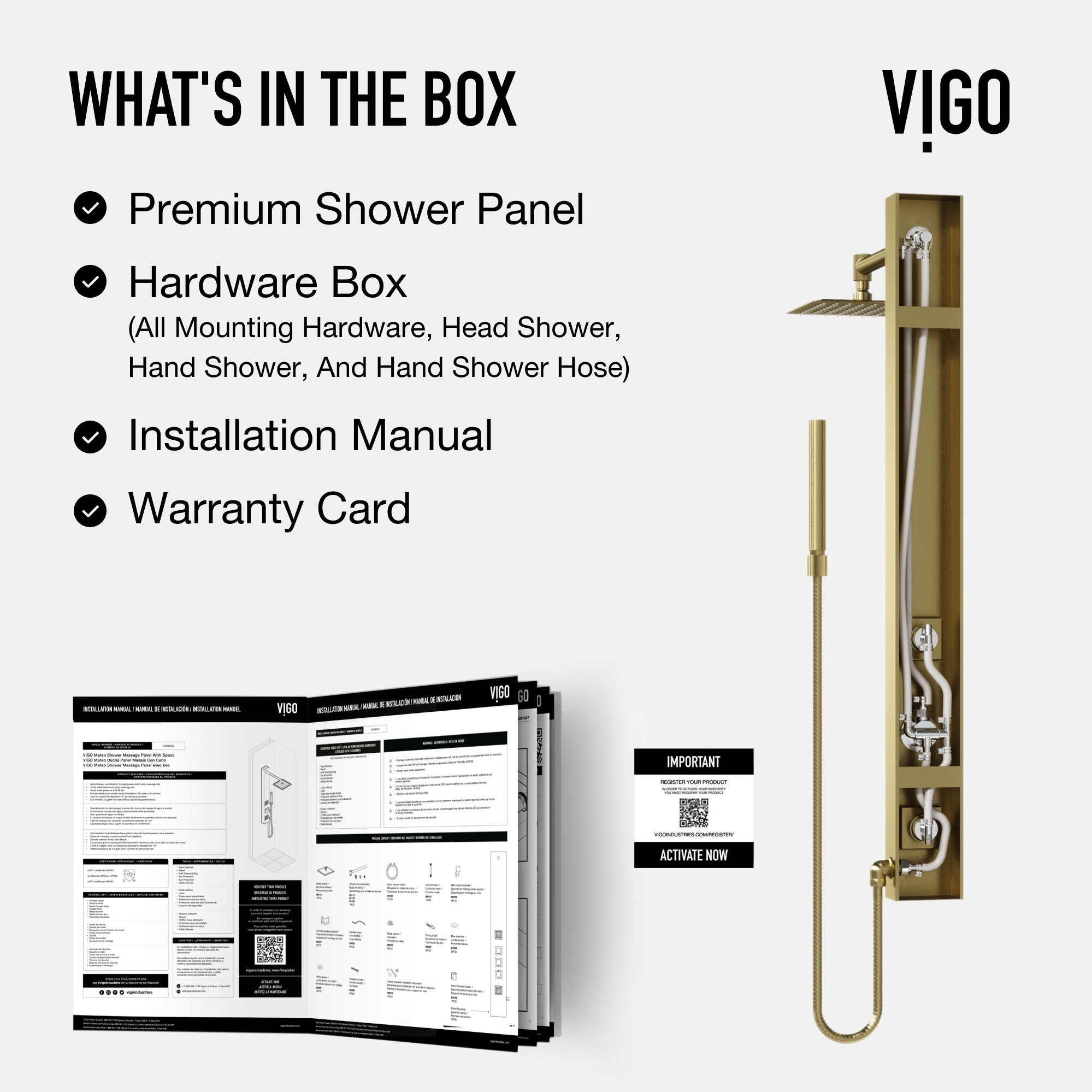 VIGO VG08014MG Fixed-Showerhead - View #4