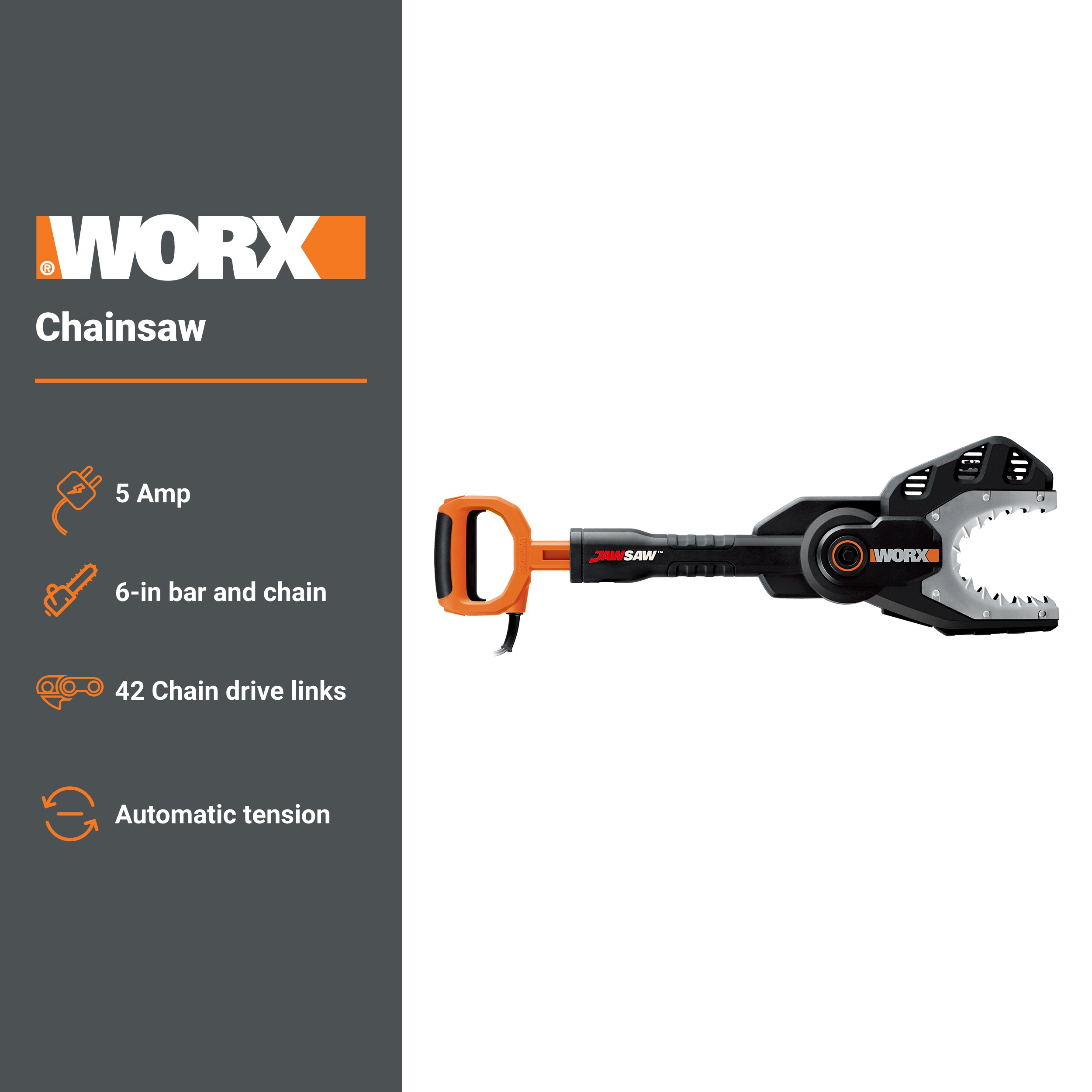 WORX WG307 Cordless-Chainsaw - View #2