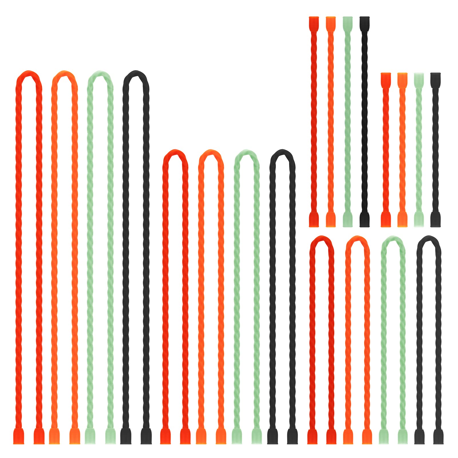 Afoxsos Silicone Cable Ties Reusable Rubber Twist Ties for Bundling and Holding Cords 4 inch 6 inch 12 inch 18 inch 24 inch Pack of 20 #LAF0823FA1502