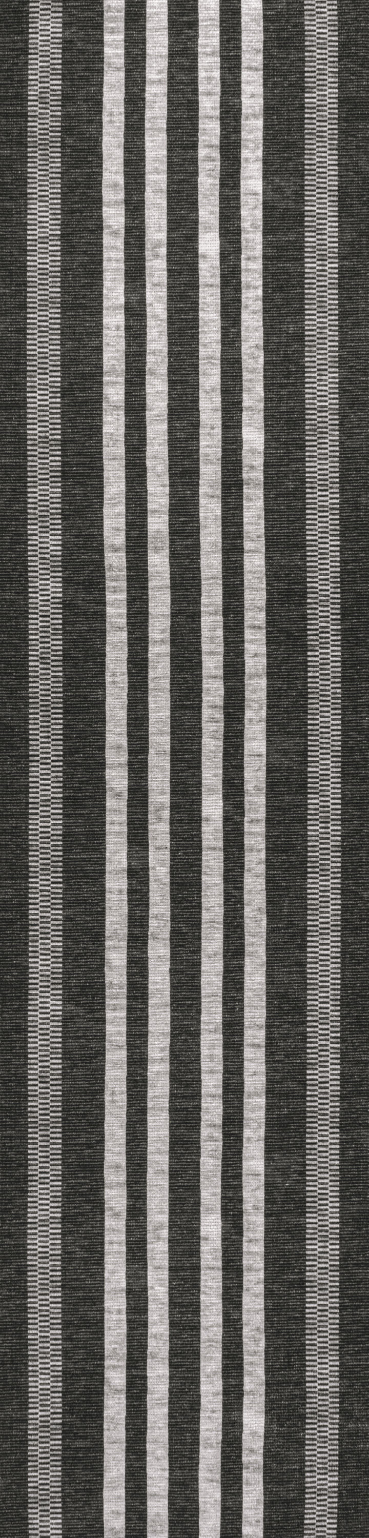 JONATHAN Y Vichy Geometric Striped Machine-Washable Black/Ivory 2 ft. x ...