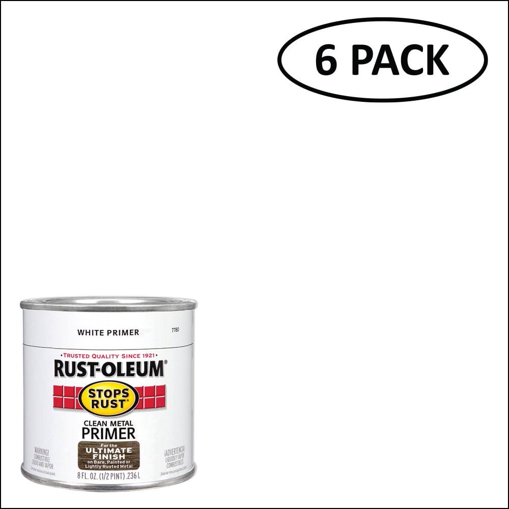 Rust-Oleum 7780730SOS Stops Rust Flat White Interior/Exterior Oil-based Industrial Enamel Paint ( Half-pint )