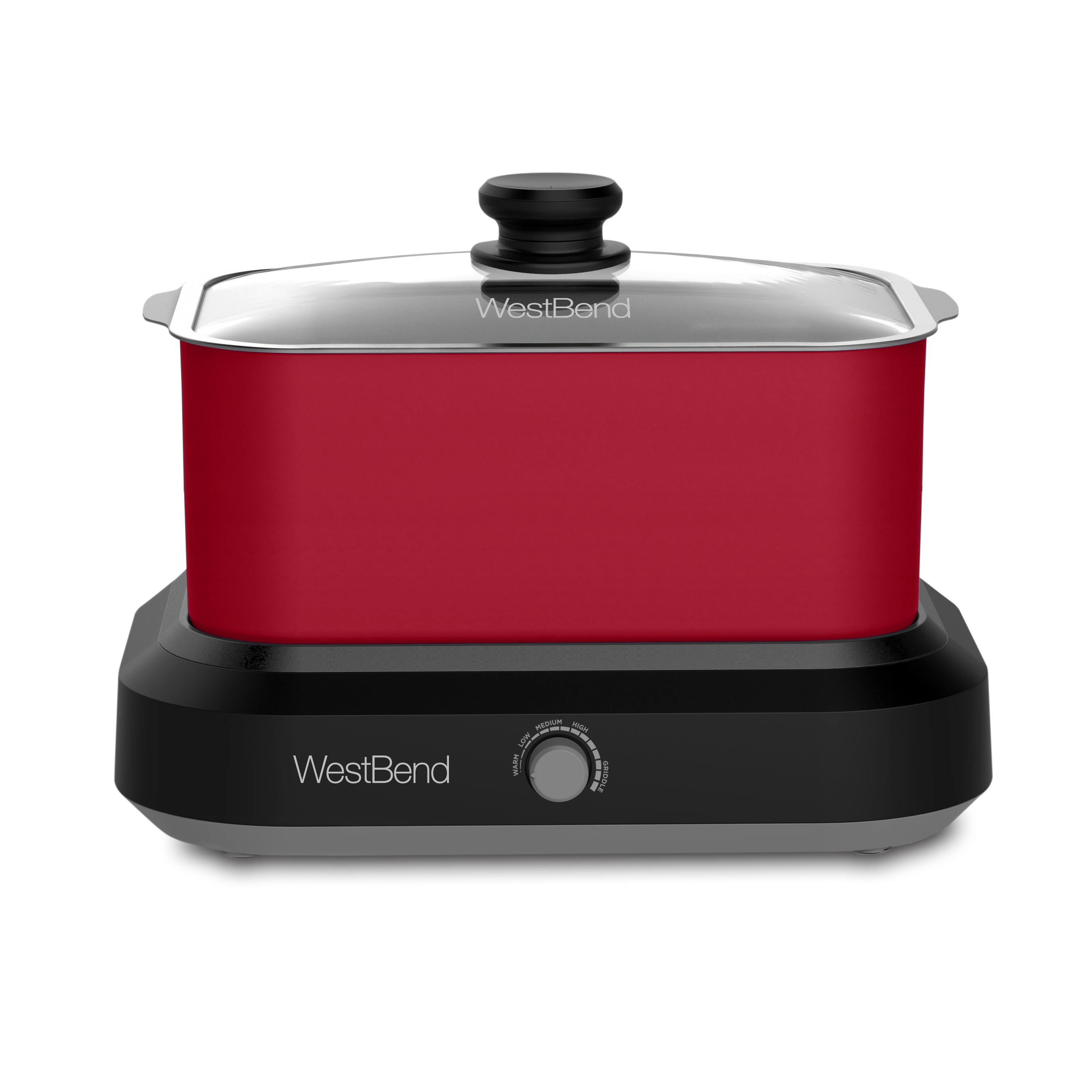 Courant 3.2 Quart Red Slow Cooker with Removabl e Ceramic Pot